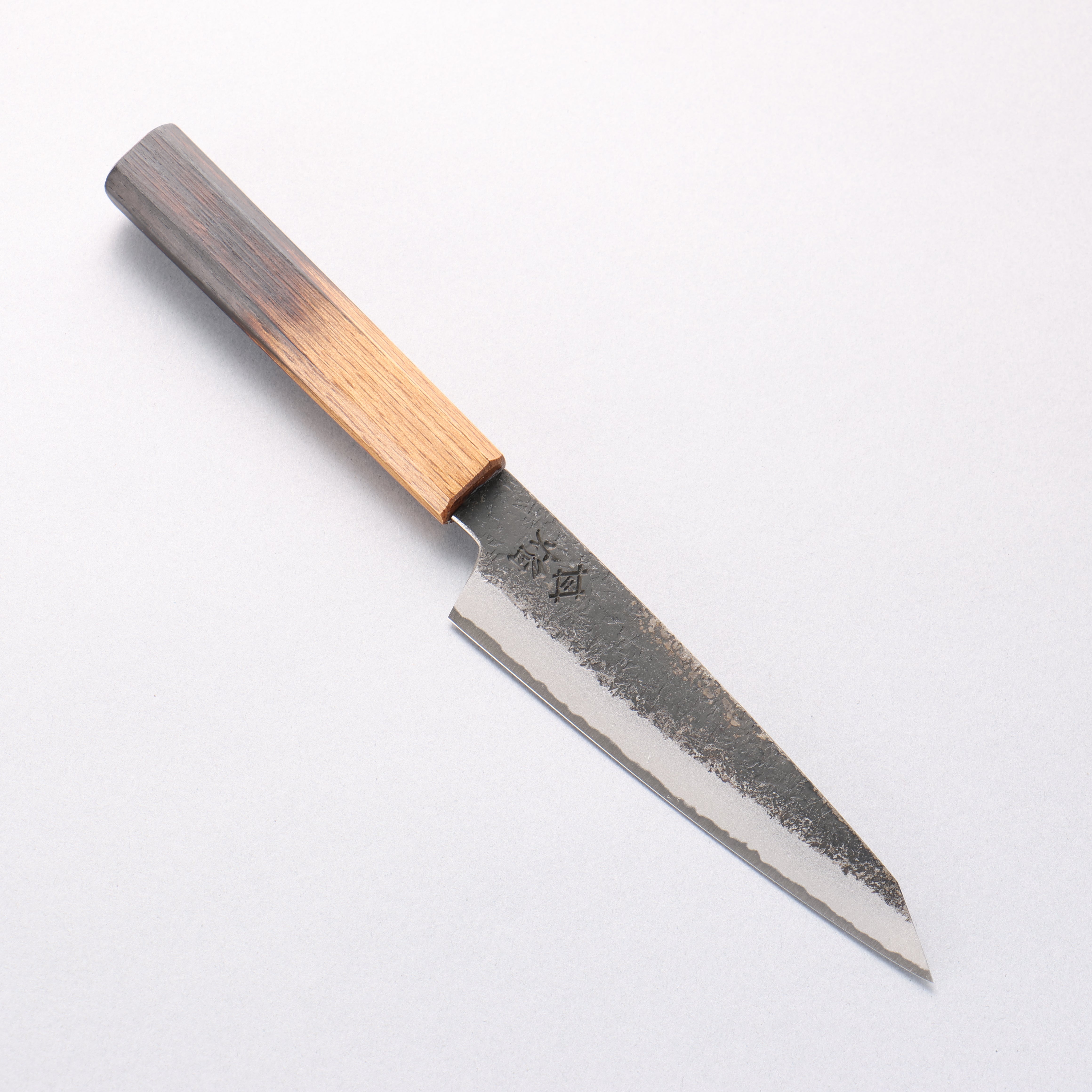 Sakai Takayuki Homura Guren Blue Steel No.2 Kurouchi Hammered Kiritsuke Petty-Utility 150mm Burnt Oak Handle - Japanny - Best Japanese Knife