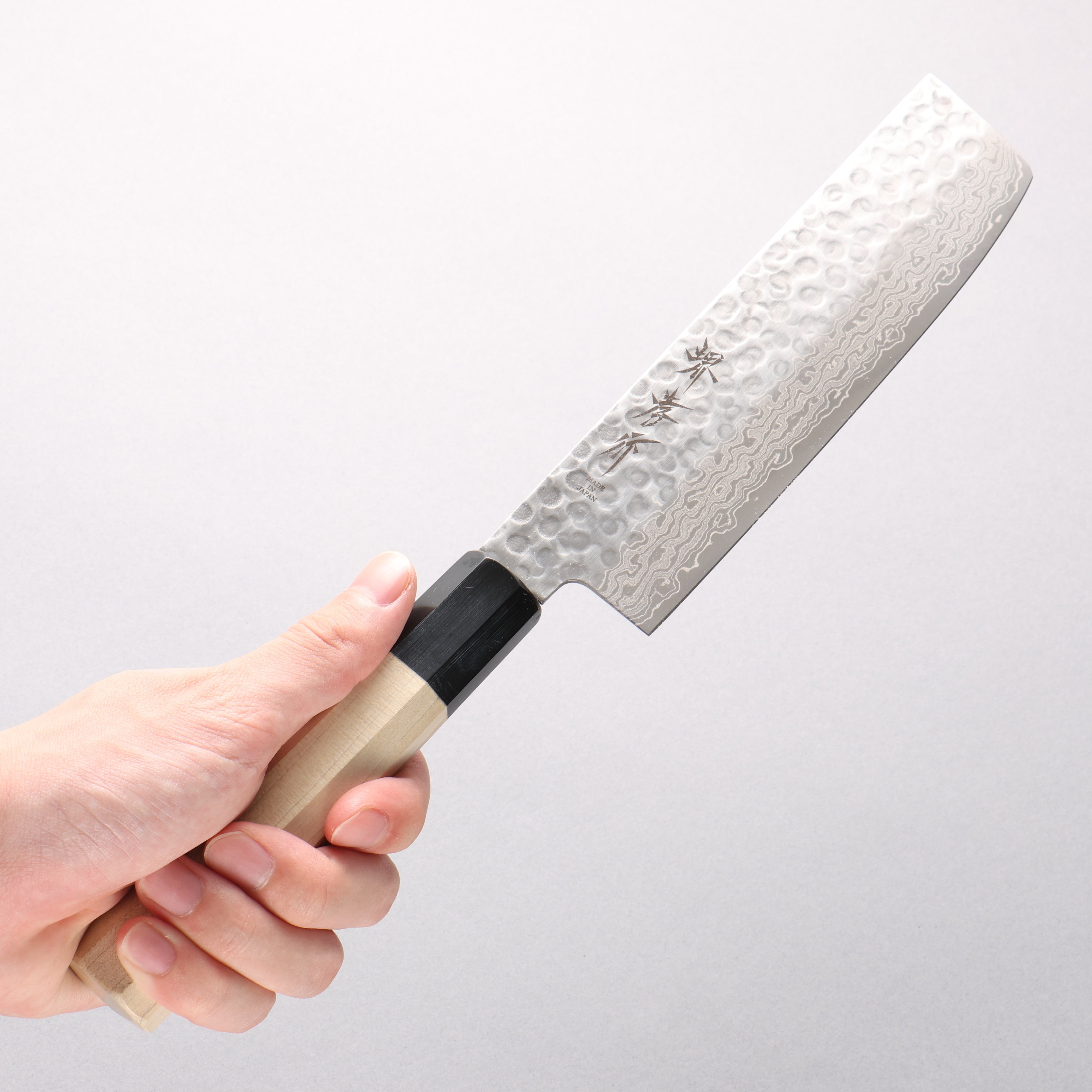 Sakai Takayuki AUS10 45 Layer Damascus Nakiri 160mm Magnolia Handle - Japanny - Best Japanese Knife