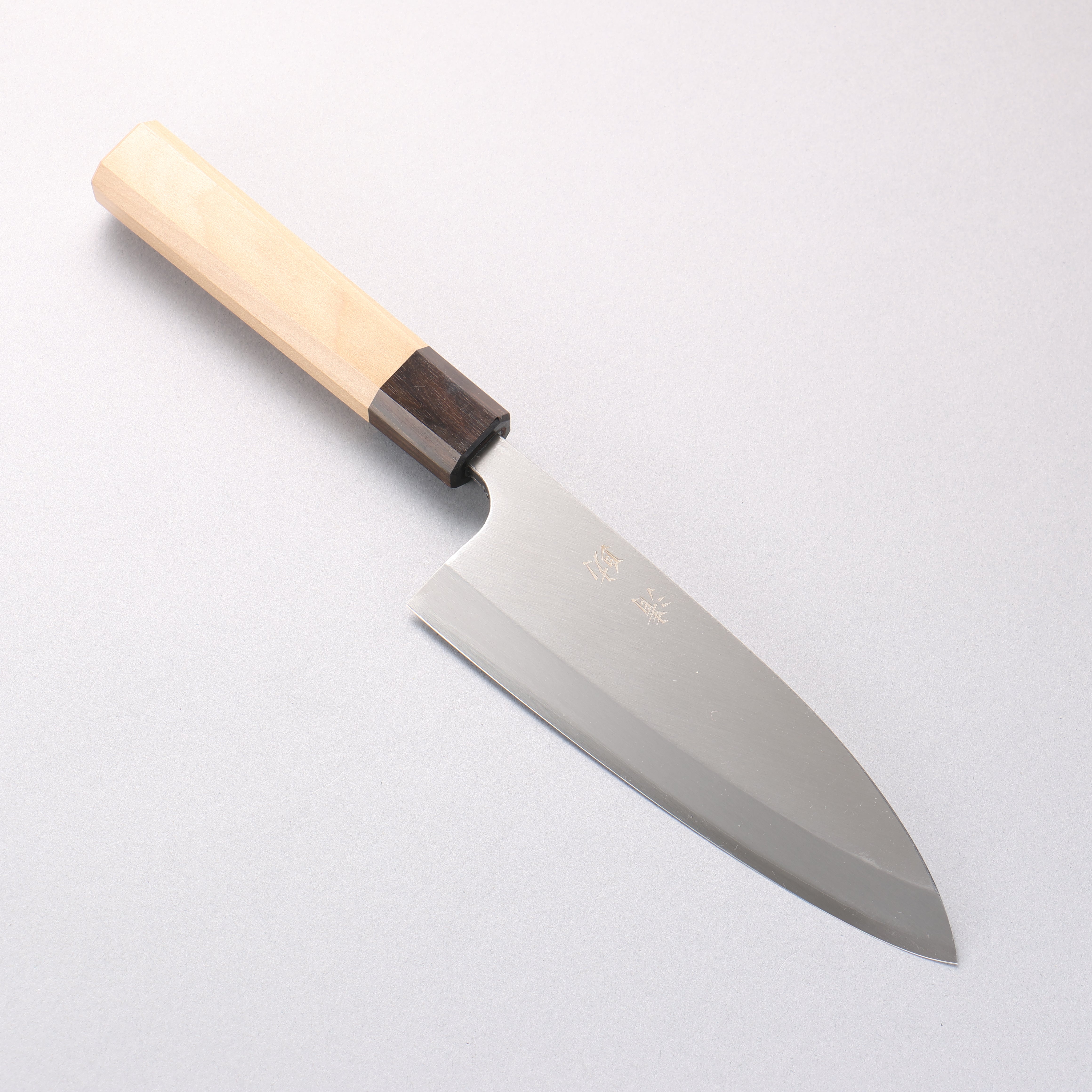Seisuke AUS8 Deba 165mm Magnolia (Ferrule: Striped Ebony) Handle Sushi School Model - Japanny - Best Japanese Knife