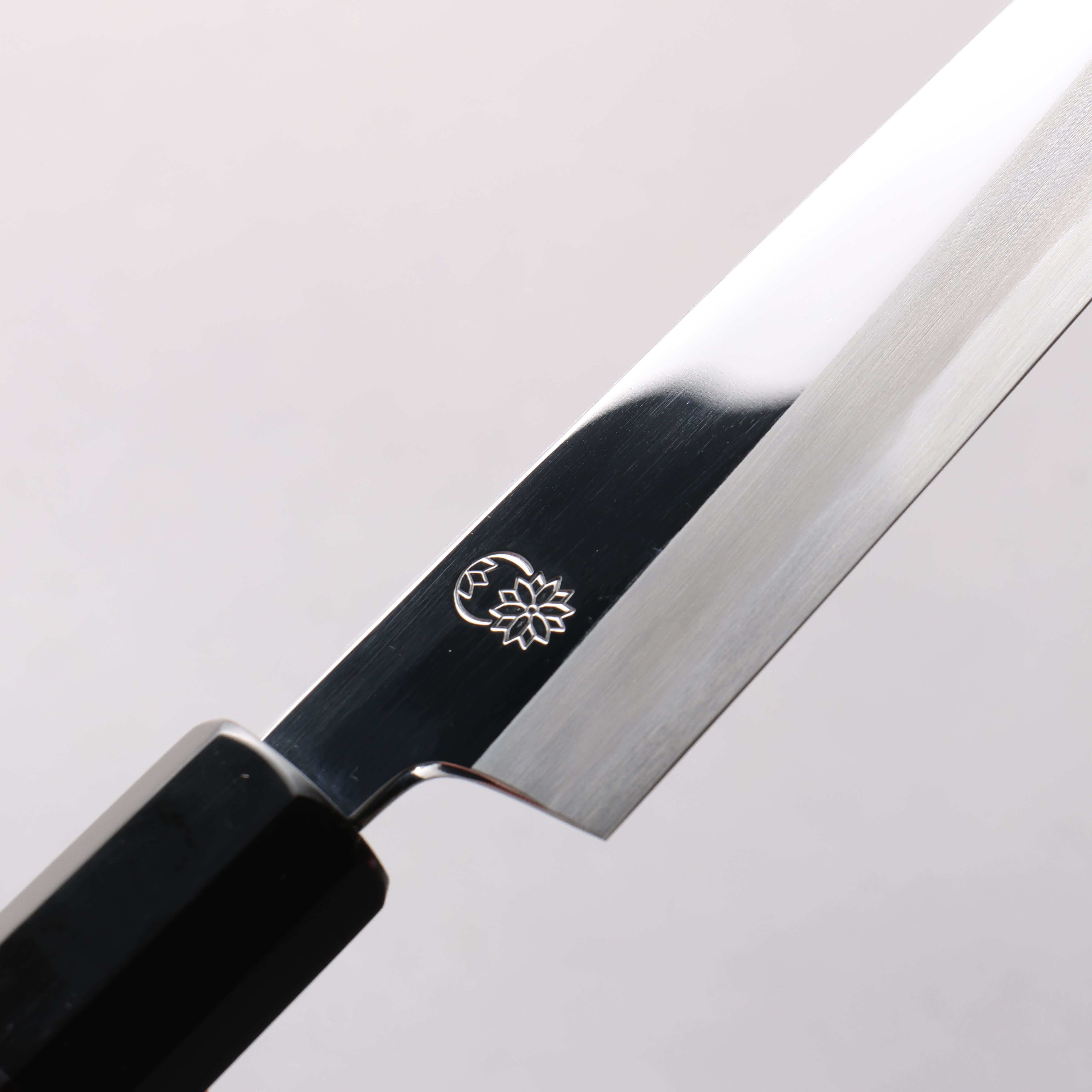Choyo White Steel Mirrored Finish Petty-Utility 150mm Ebony Wood (ferrule: Black Water Buffalo Horn) Handle