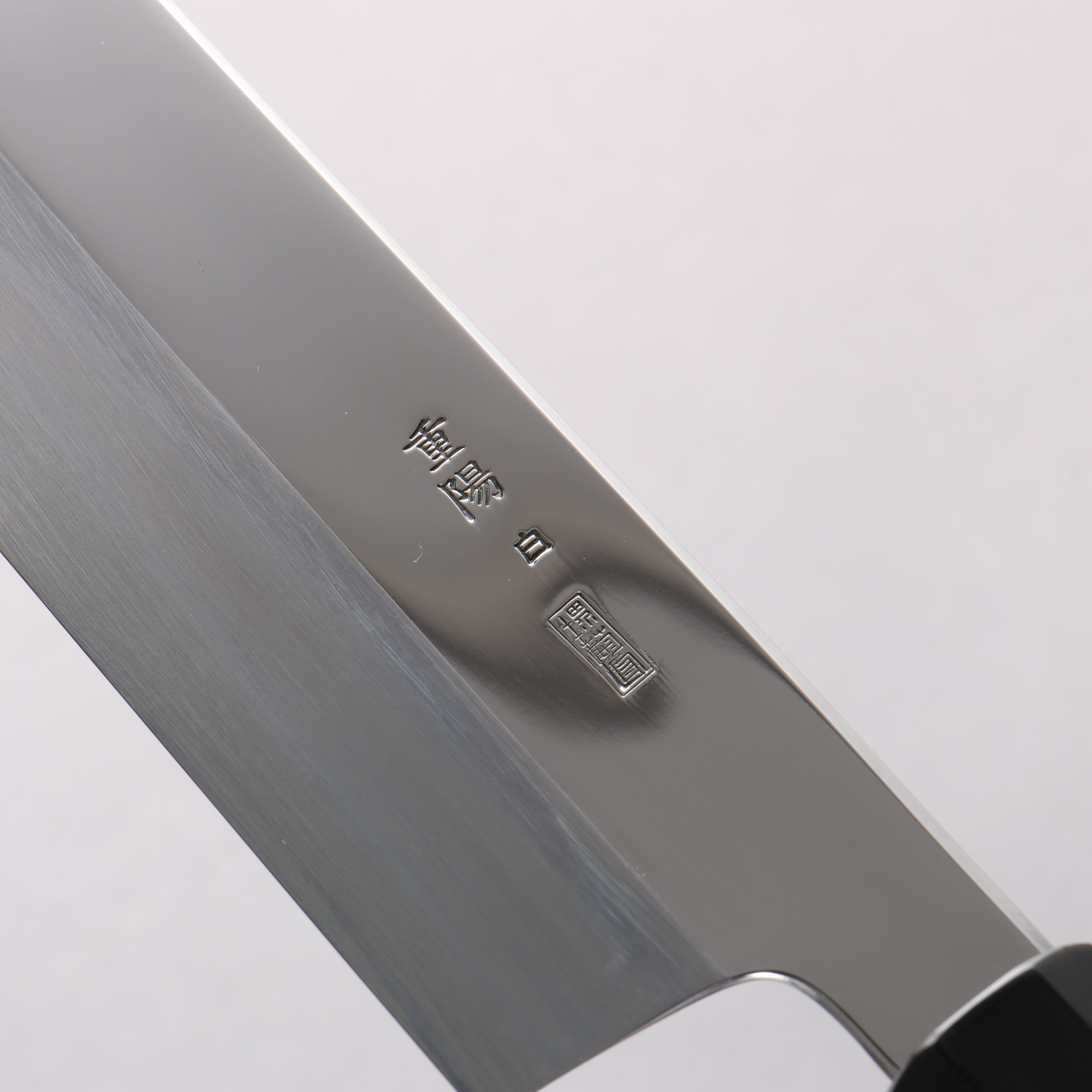 Choyo White Steel Mirrored Finish Kiritsuke Gyuto 270mm Ebony Wood (ferrule: Black Water Buffalo Horn) Handle