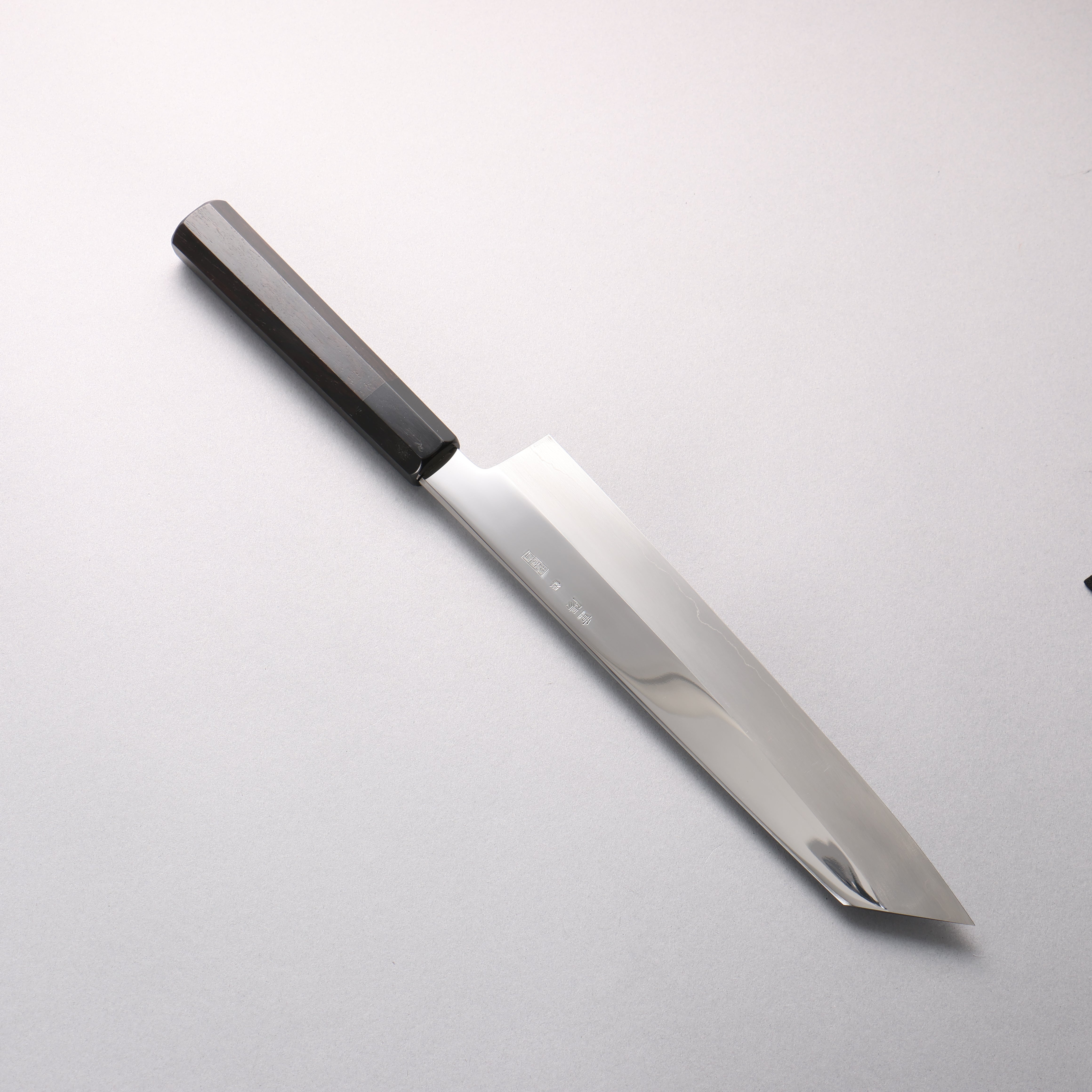 Choyo Silver Steel No.3 Mirrored Finish Kiritsuke Gyuto 240mm Ebony Wood (ferrule: Black Water Buffalo Horn) Handle