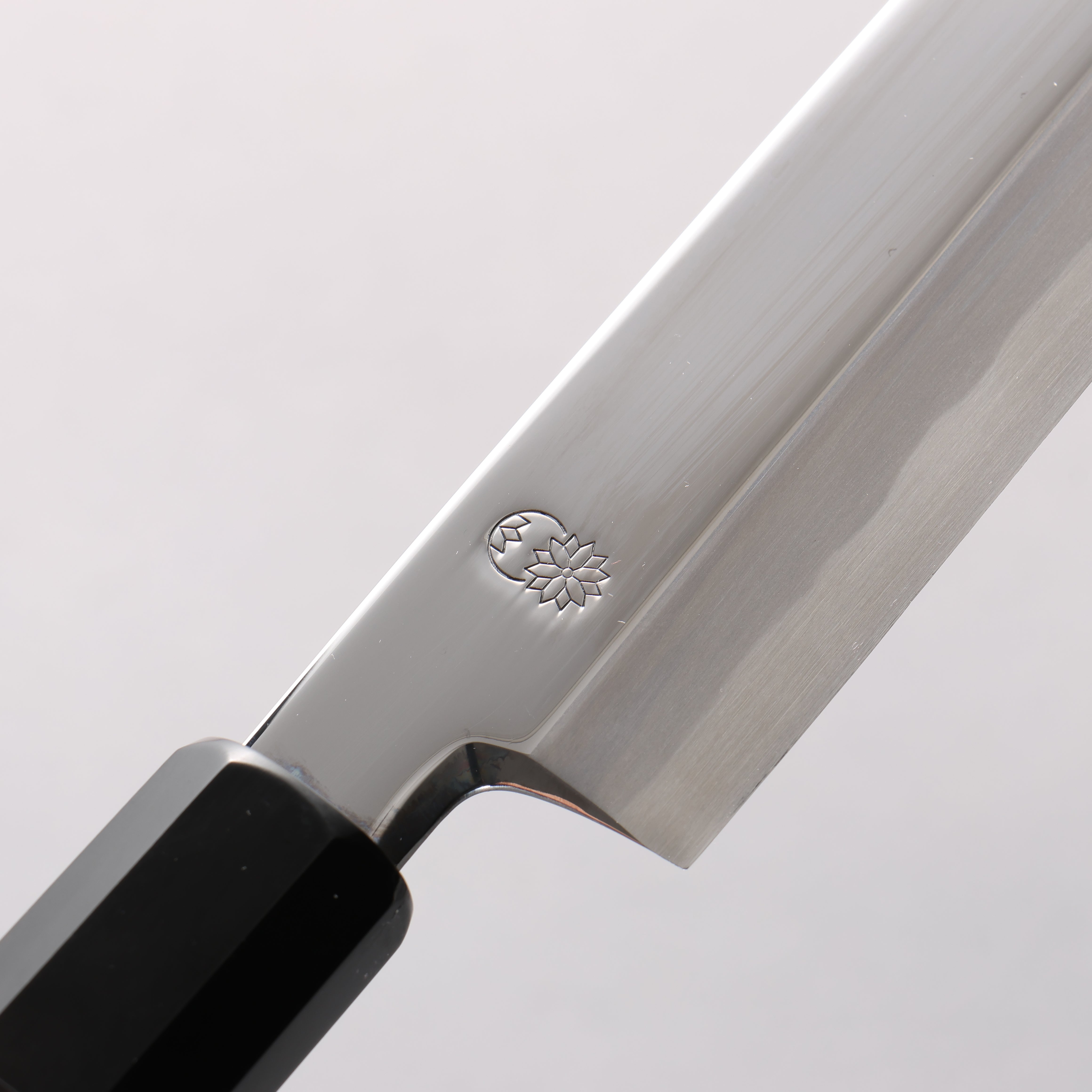 Choyo Blue Steel No.1 Mirrored Finish Yanagiba 300mm Ebony Wood (ferrule: Black Water Buffalo Horn) Handle