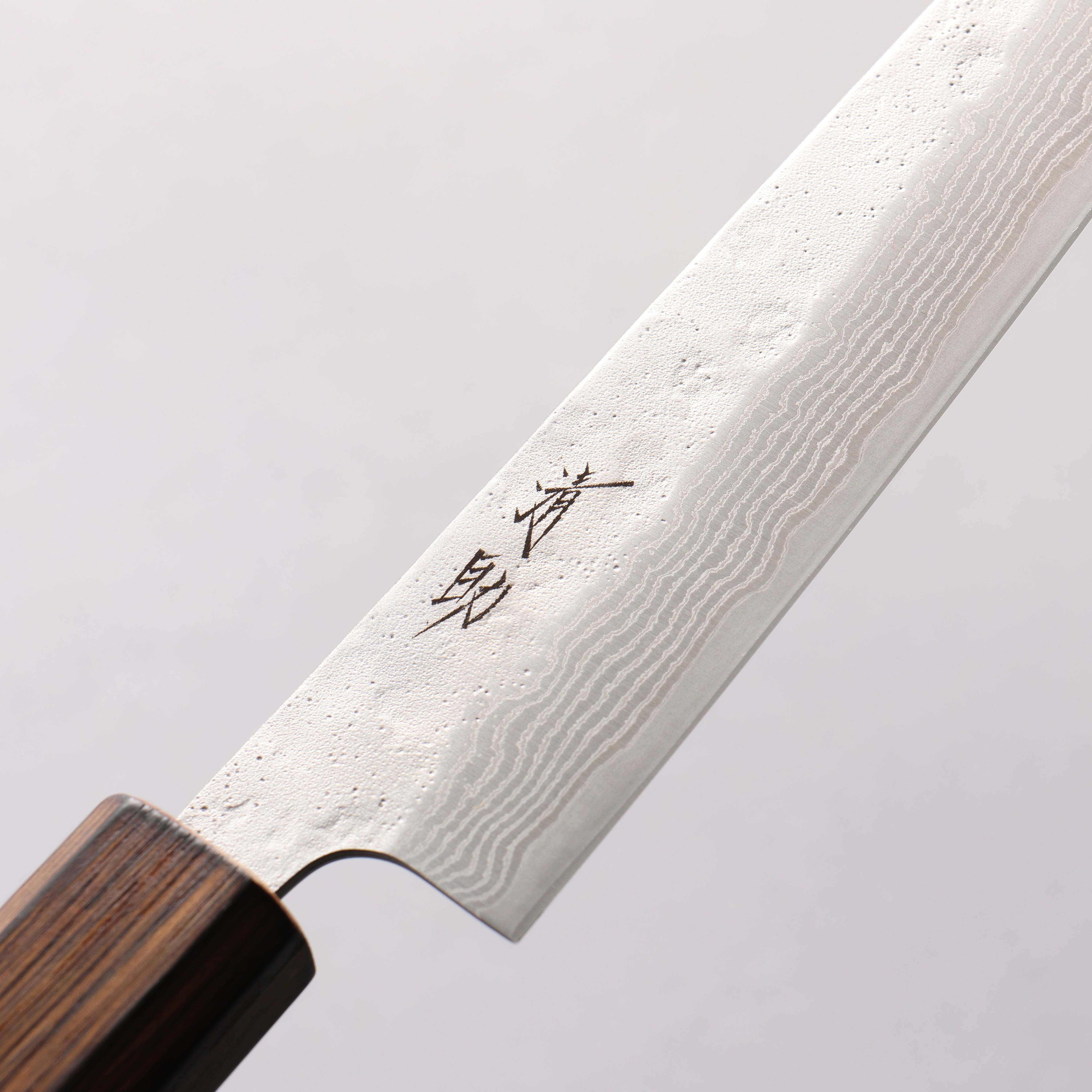 Seisuke Stainless Steel 440C Hammered Damascus Petty-Utility 150mm Oak Handle