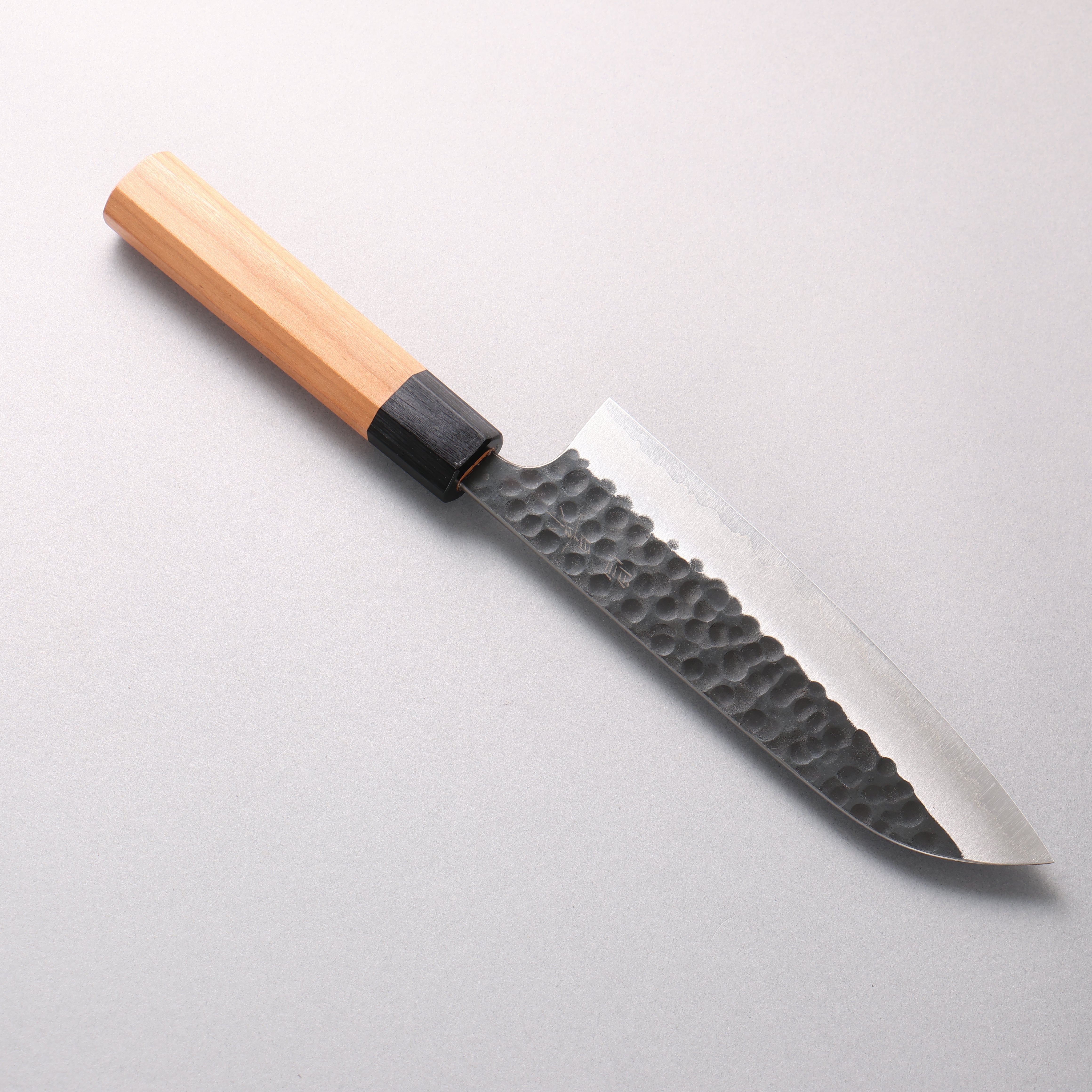 Masakage Koishi Blue Super Black Finished Santoku 165mm American Cherry Handle - Japanny - Best Japanese Knife
