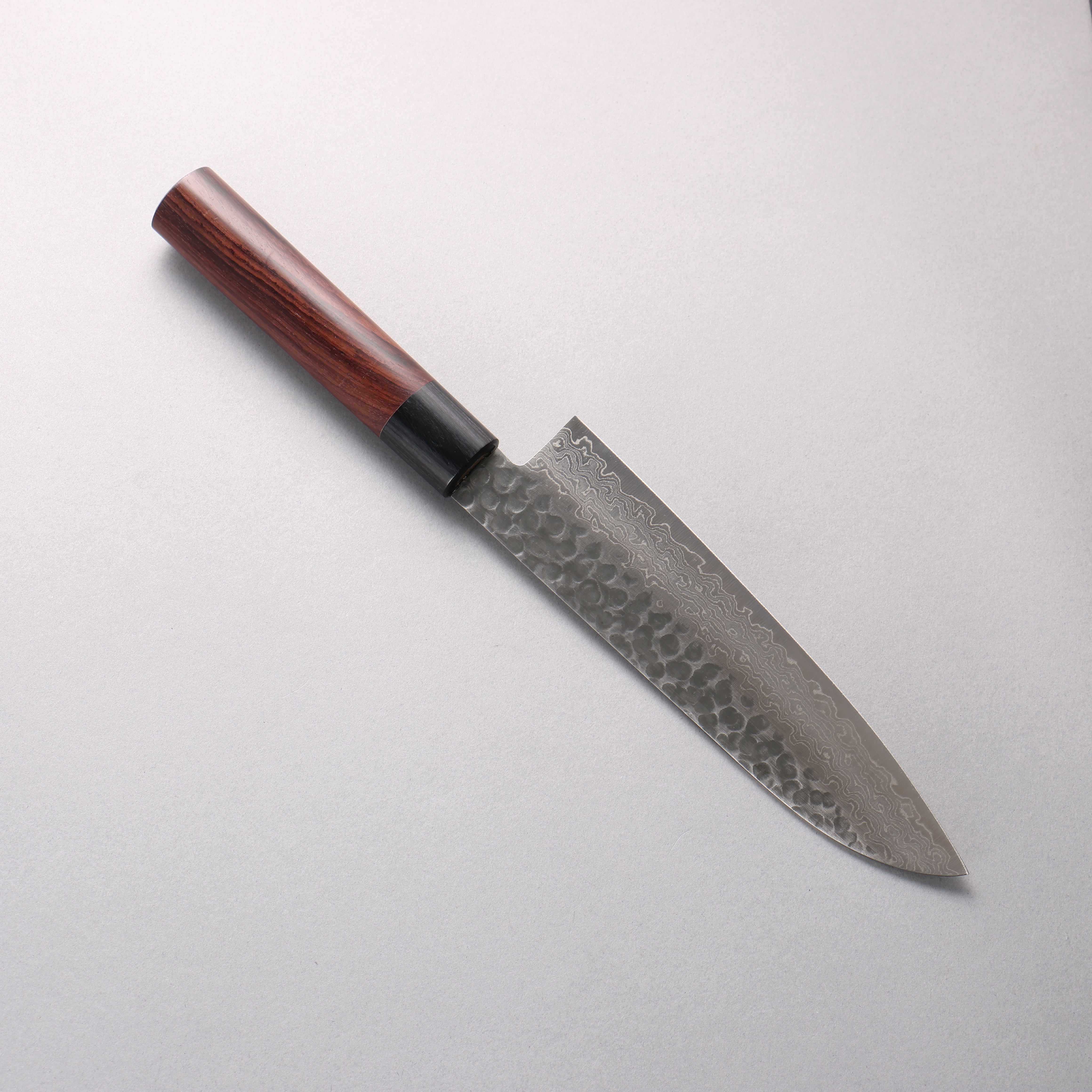 Sakai Takayuki AUS10 45 Layer Damascus Santoku 180mm Shitan Handle - Japanny - Best Japanese Knife