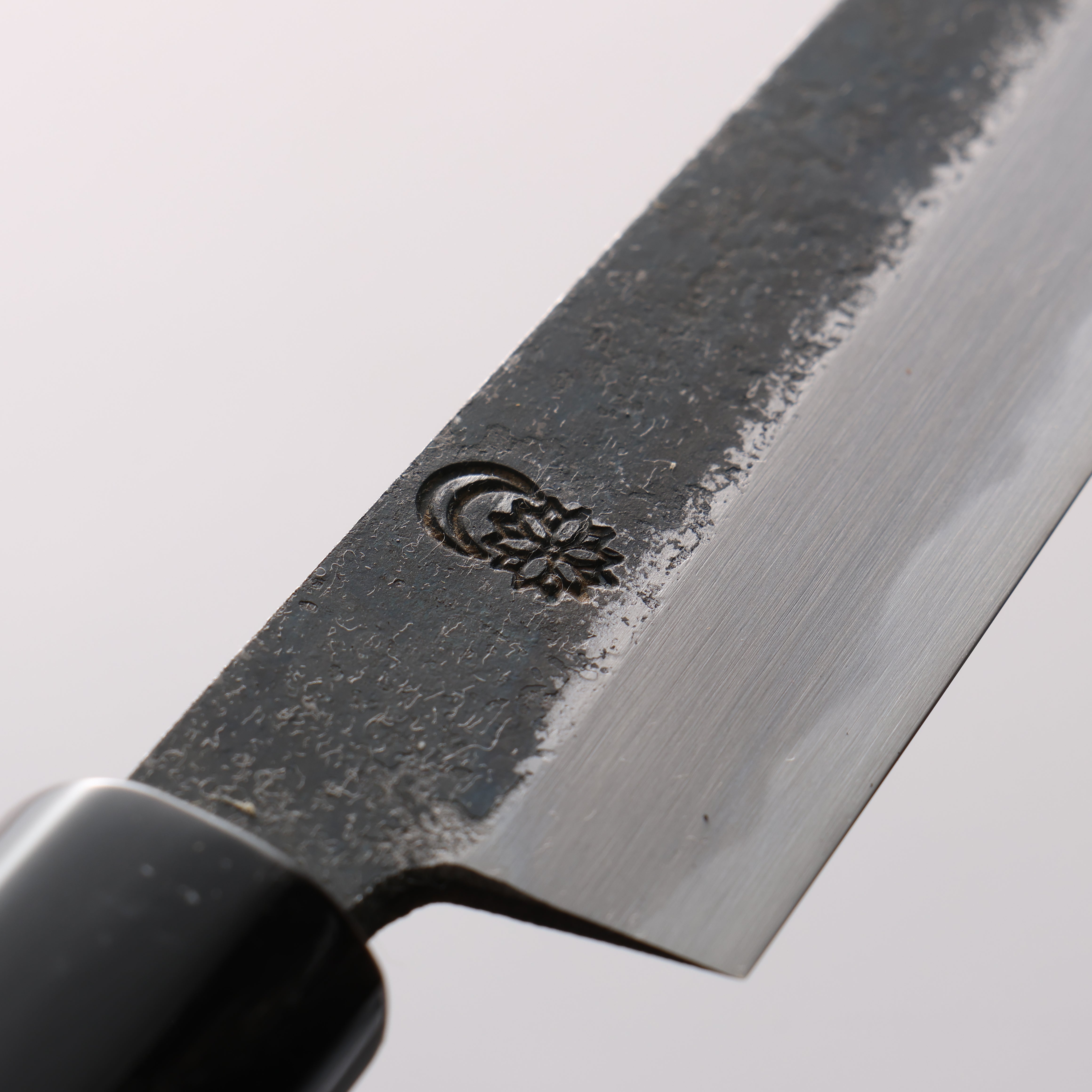 Kikuzuki White Steel No.2 Black Finished Petty-Utility 150mm Magnolia Handle - Japanny - Best Japanese Knife
