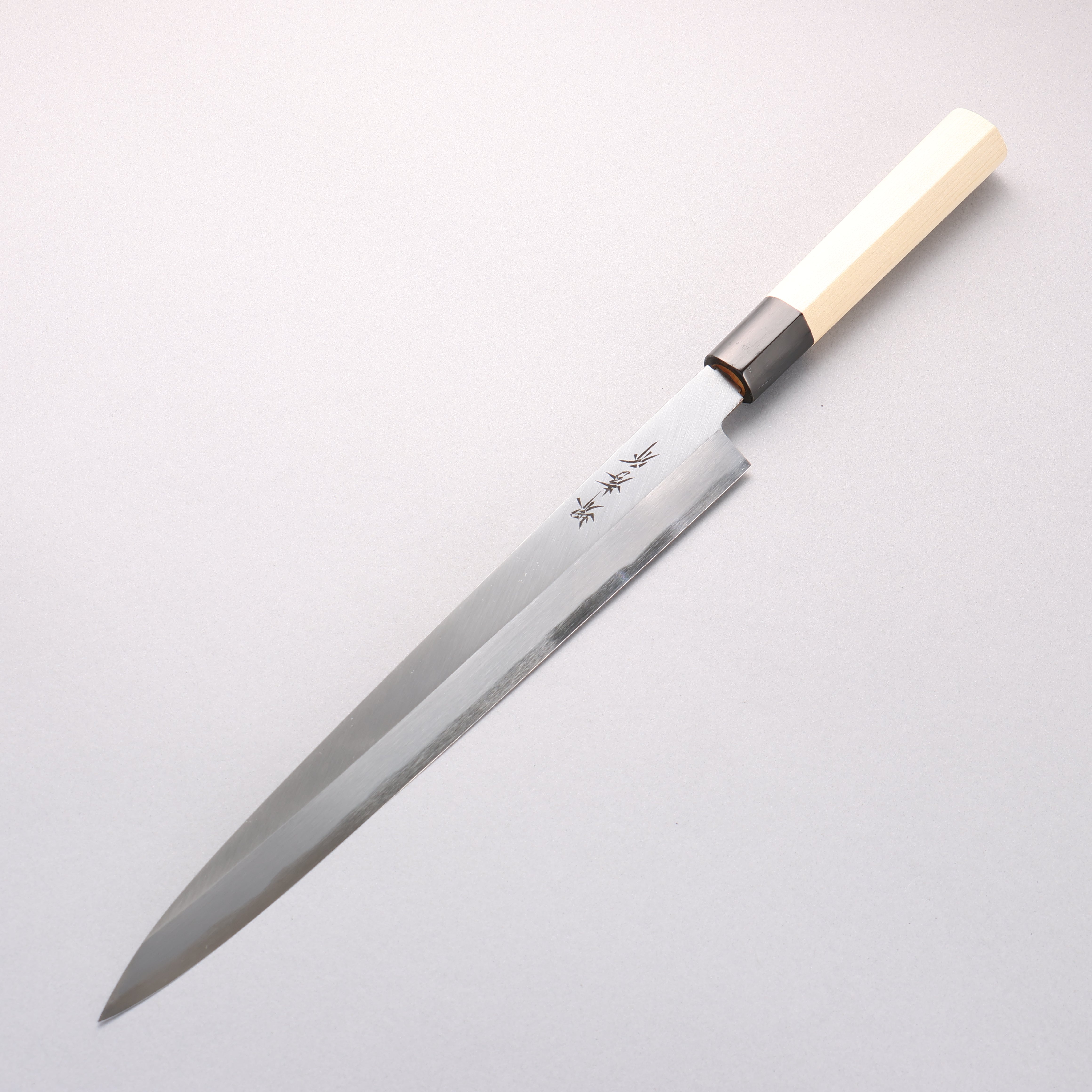 Sakai Takayuki [Left Handed] Kasumitogi White Steel Yanagiba Magnolia Handle