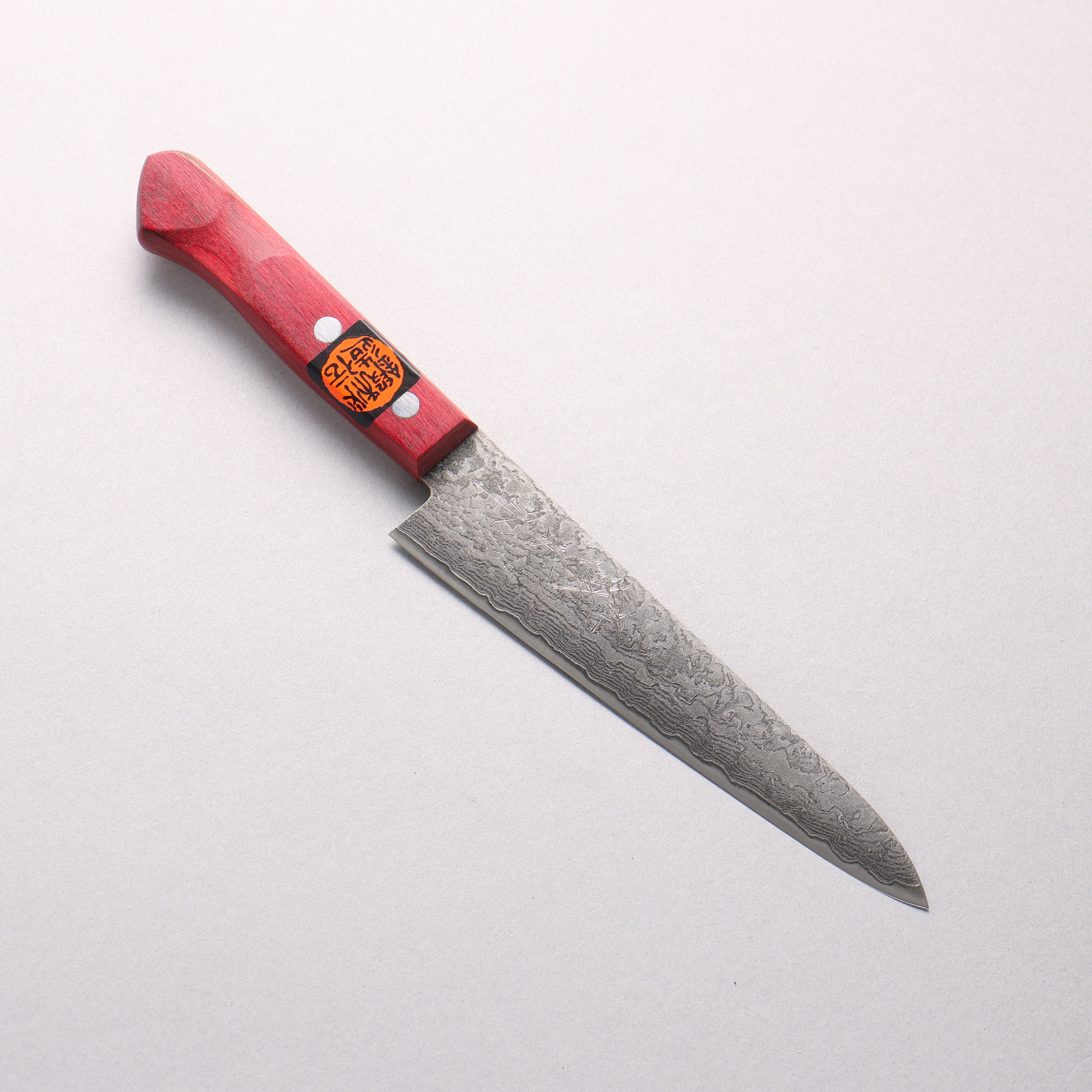 Shigeki Tanaka Nagisa VG10 Damascus Petty-Utility 150mm Red Pakka wood Handle