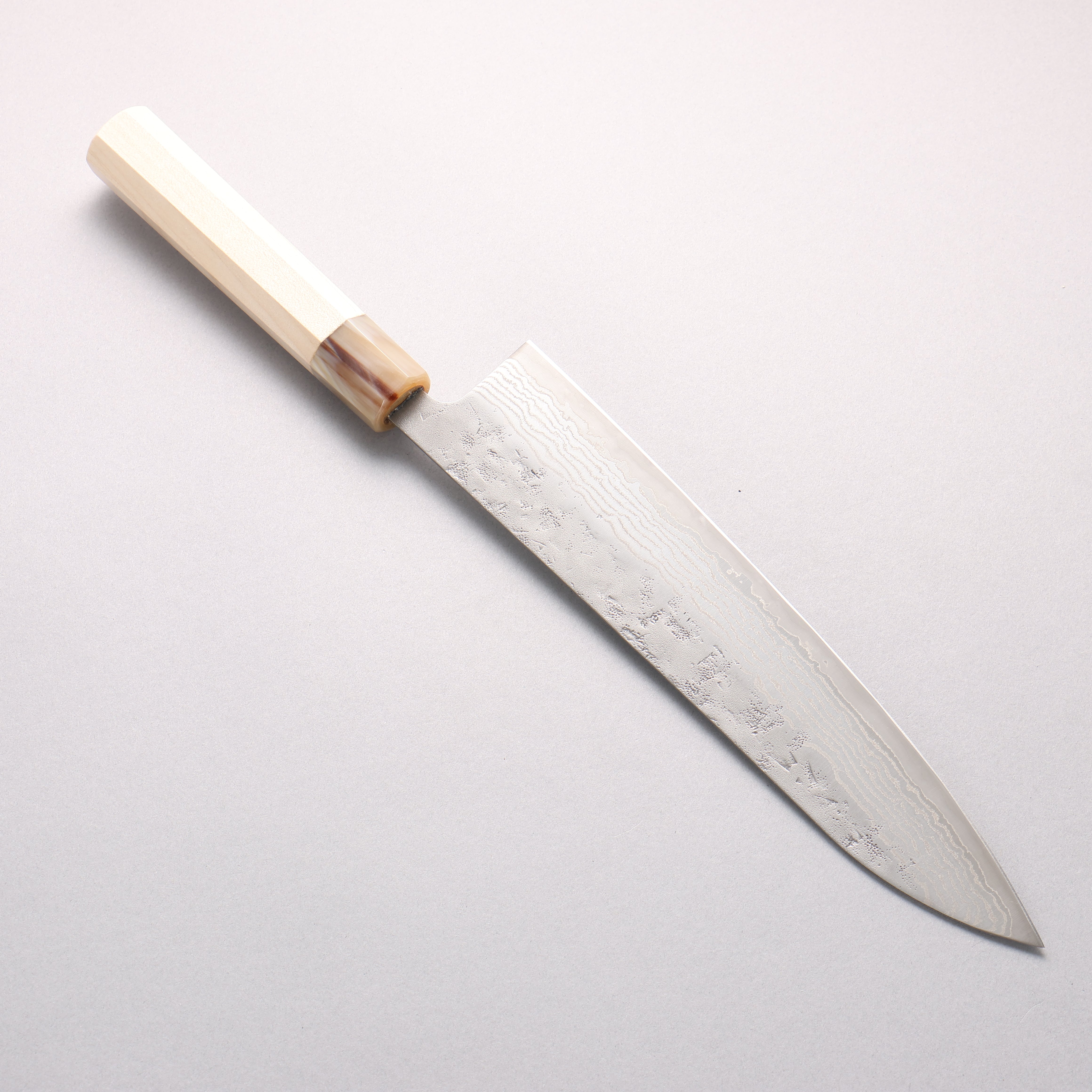 Seisuke Swedish Steel-stn Damascus Washiji Gyuto 240mm Magnolia Handle