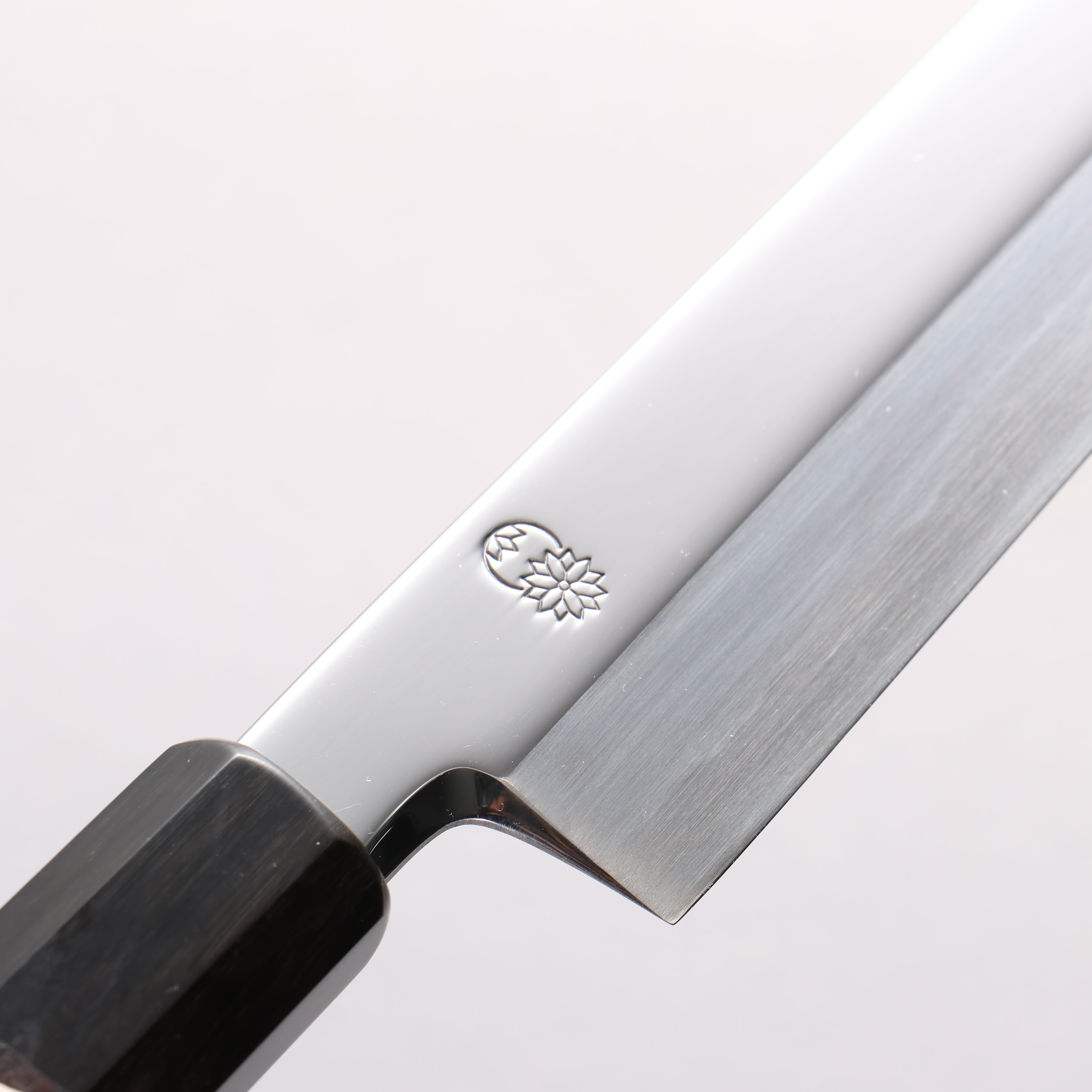 Choyo Blue Steel No.1 Mirrored Finish Kiritsuke Yanagiba 300mm Ebony Wood (ferrule: Black Water Buffalo Horn) Handle