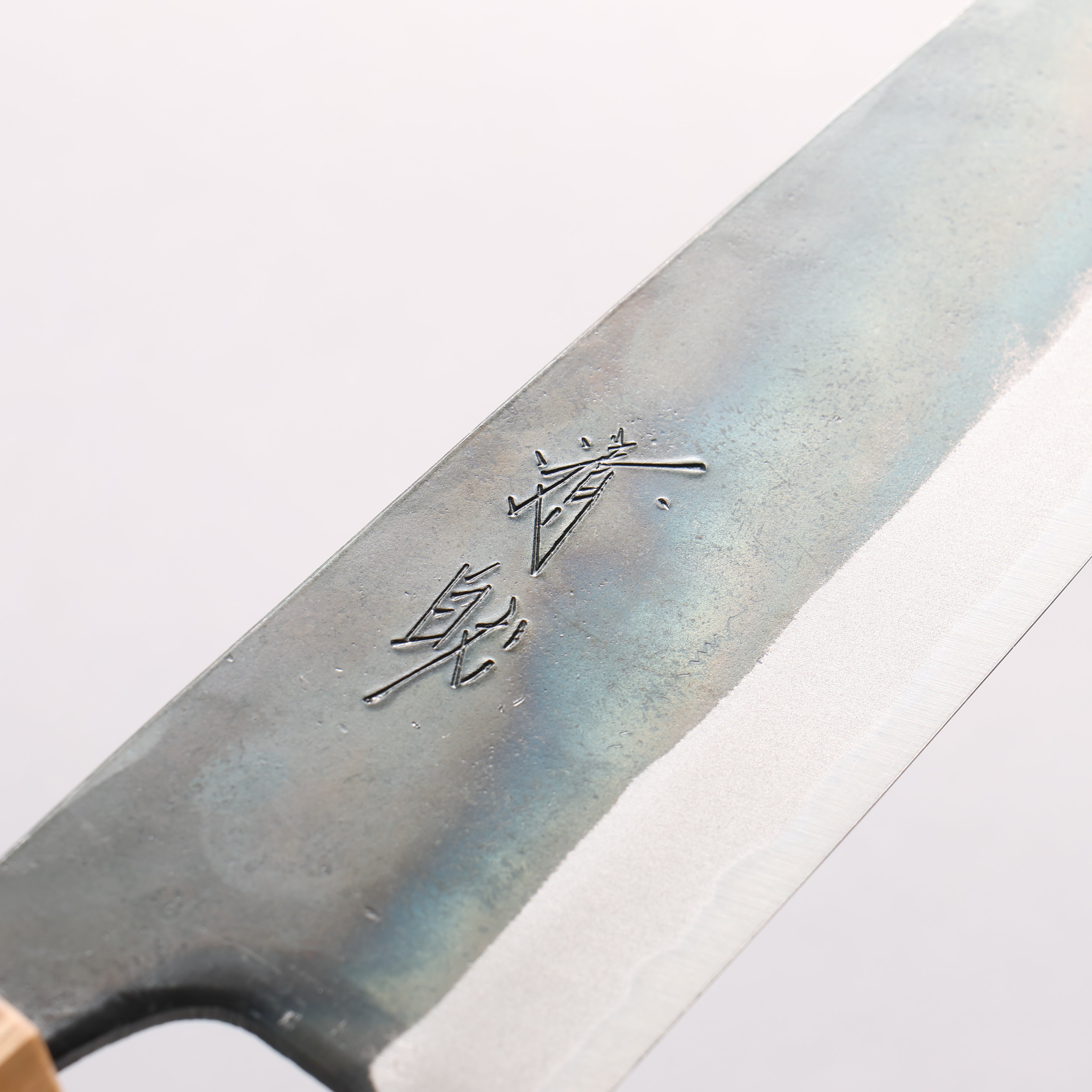 Seisuke Blue Steel No.1 Black Finished Gyuto 210mm Rosewood (ferrule: Oak) Handle