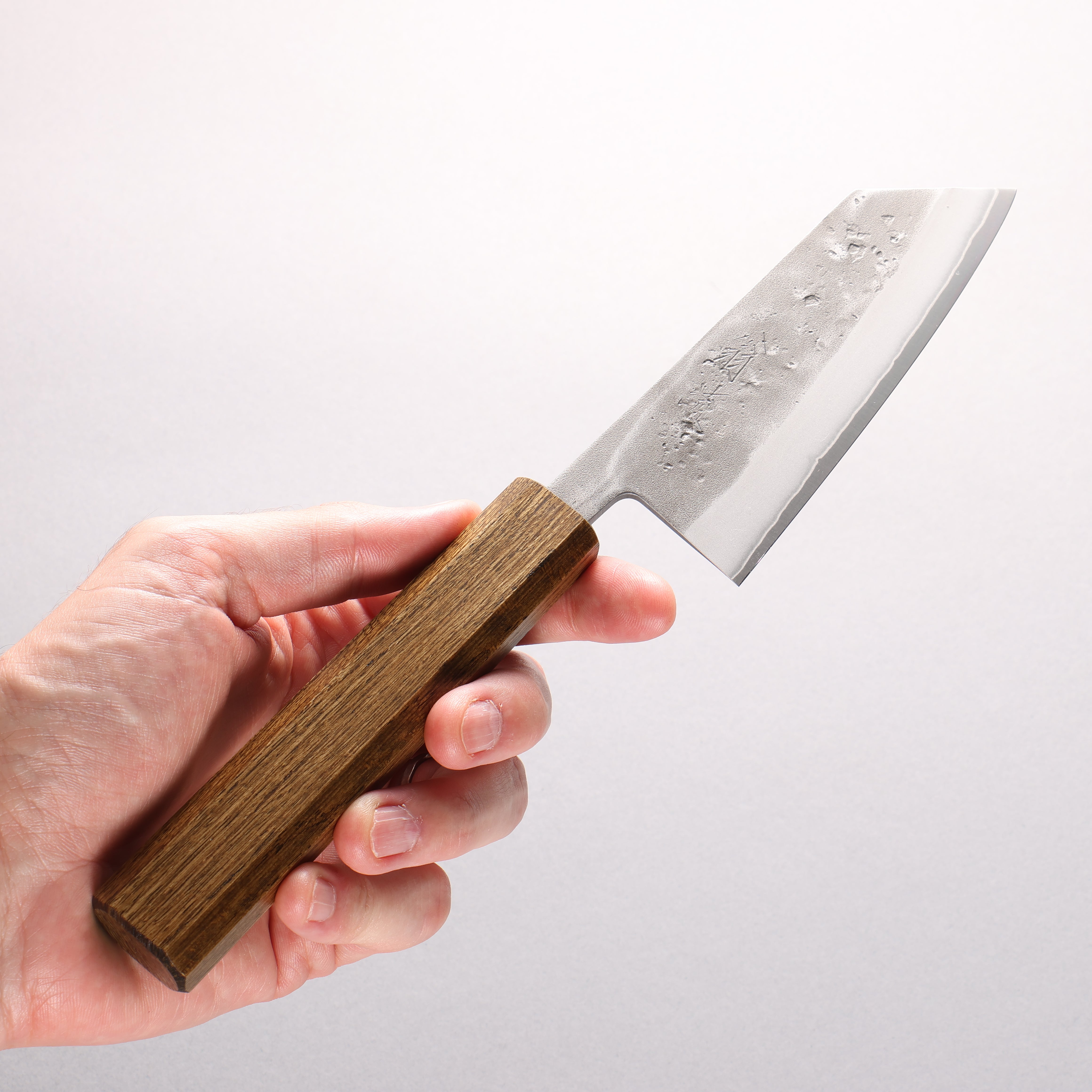 Oul SLD Nashiji Small Bunka 125mm Oak (Enkoku / Smoky black) Handle