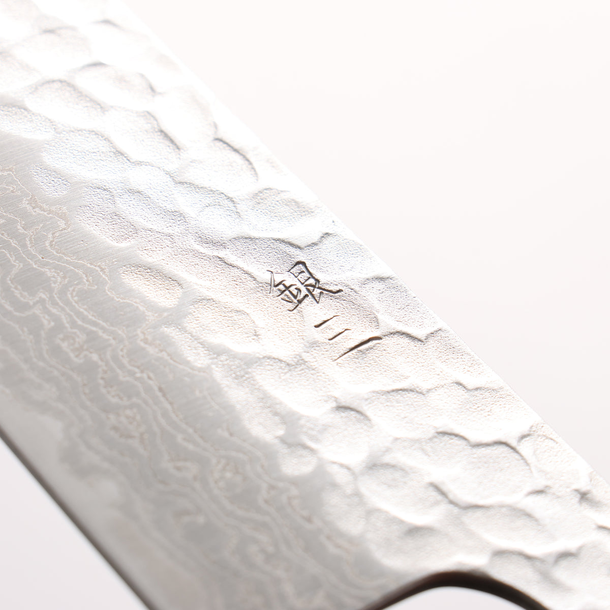 Oul Silver Steel No.3 Hammered Damascus Bunka 170mm Burnt Oak (Lacquered) Handle - Japanny - Best Japanese Knife