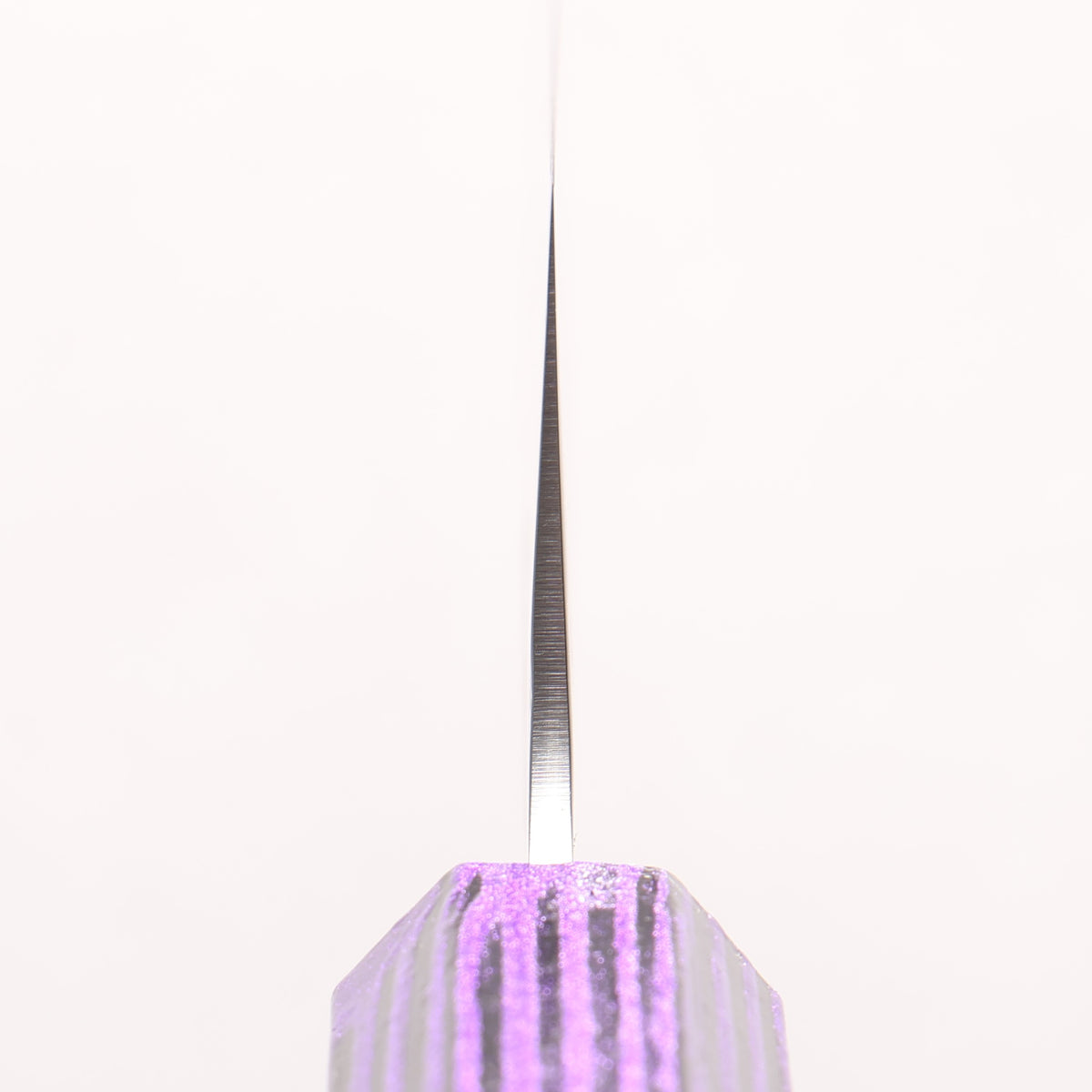 Sakai Takayuki Saikou VG10 Nashiji Kengata Santoku 160mm Brilliant Purple Lacquer Color Handle - Japanny - Best Japanese Knife