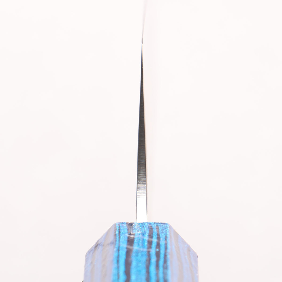 Sakai Takayuki Saikou VG10 Nashiji Kengata Gyuto 190mm Brilliant Blue Lacquer Color Handle - Japanny - Best Japanese Knife