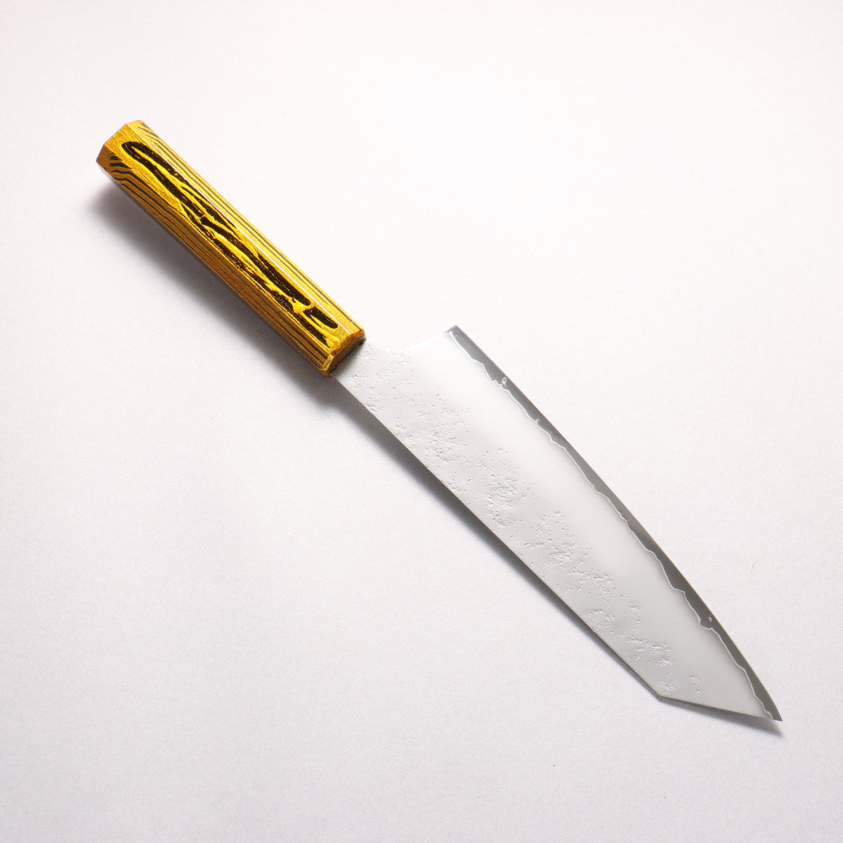 Sakai Takayuki Saikou VG10 Nashiji Kengata Gyuto 190mm Brilliant Gold Lacquer Color Handle - Japanny - Best Japanese Knife