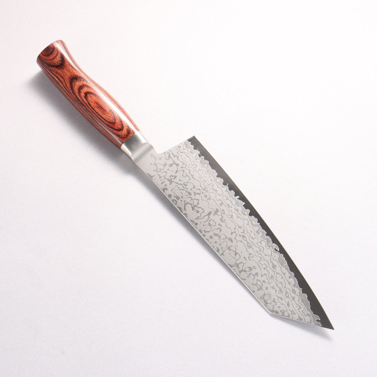 Sakai Kikumori VG10 17 Layer Damascus Bunka 180mm Red Pakka wood Handle
