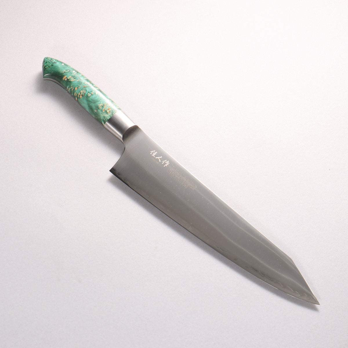 Kajin ZDP189 3 Layer Kiritsuke Gyuto 240mm Stabilized wood Handle