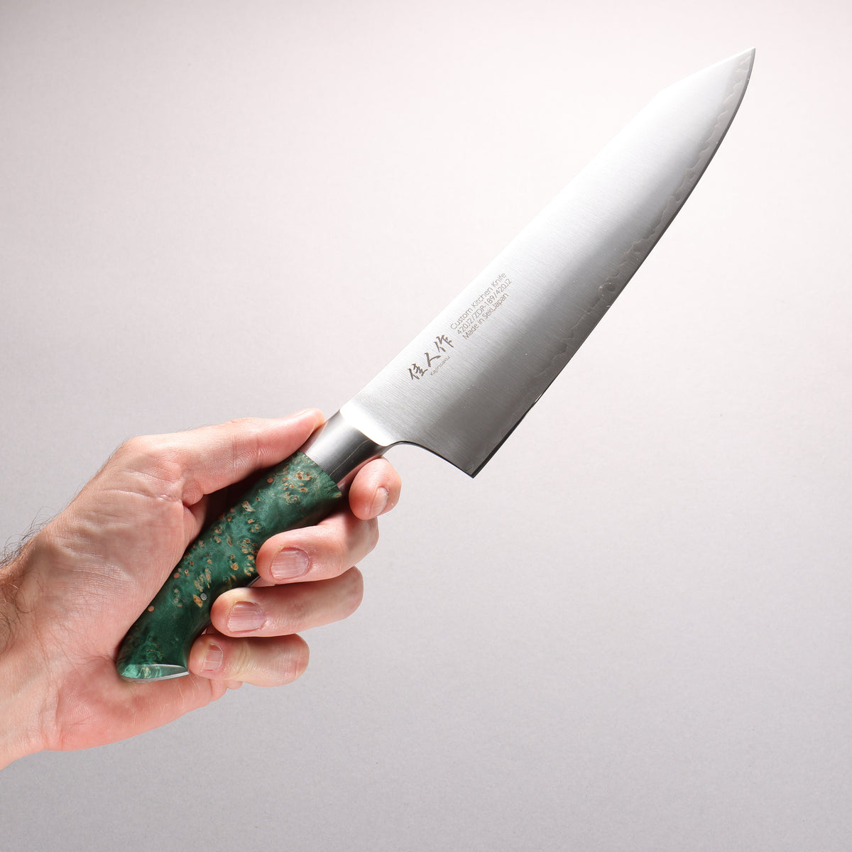 Kajin ZDP189 3 Layer Kiritsuke Gyuto 240mm Stabilized wood Handle