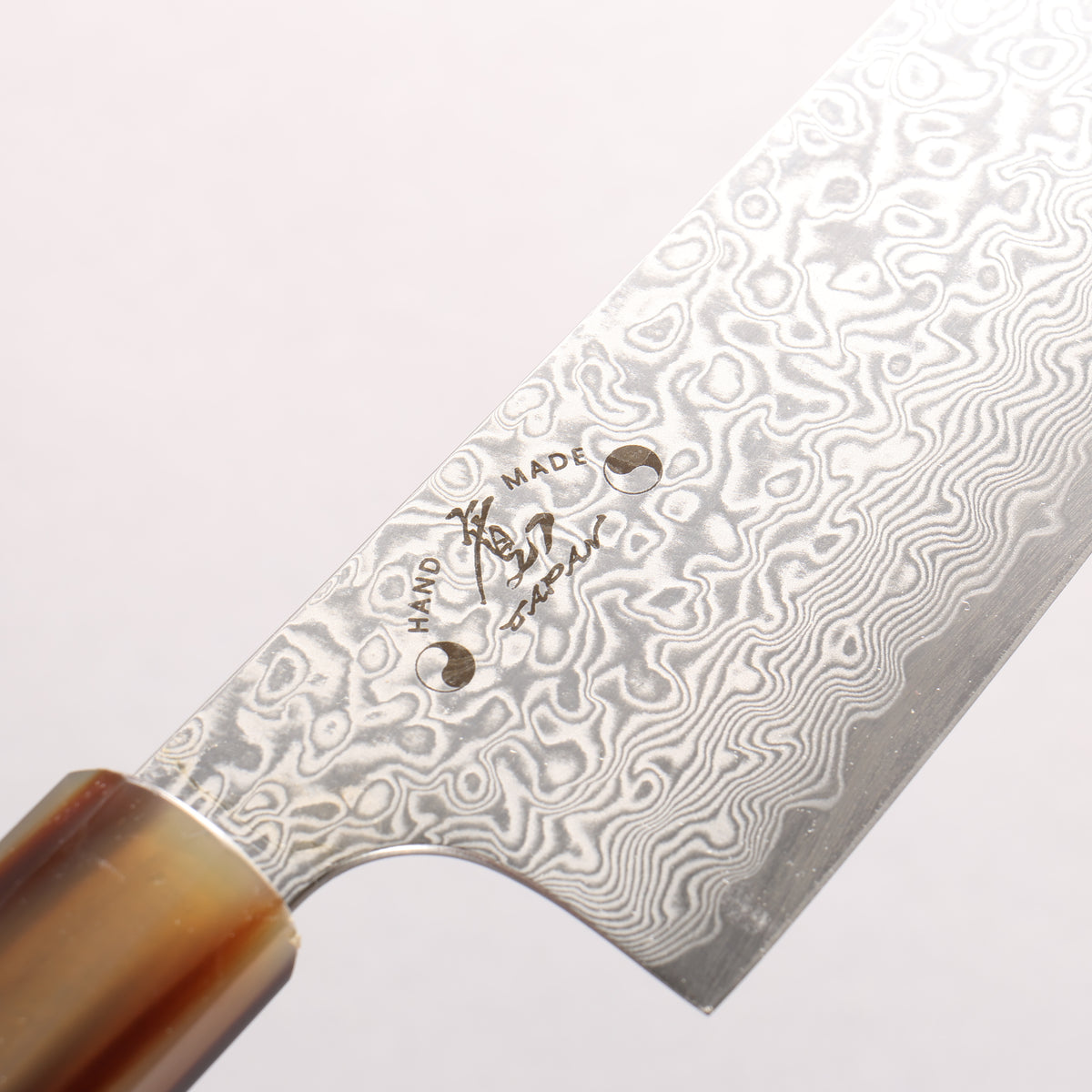 Hiroshi Suzuki ZDP189 Mirrored Finish Damascus Santoku 165mm Ebony Wood (ferrule: White Water Buffalo Horn) Handle