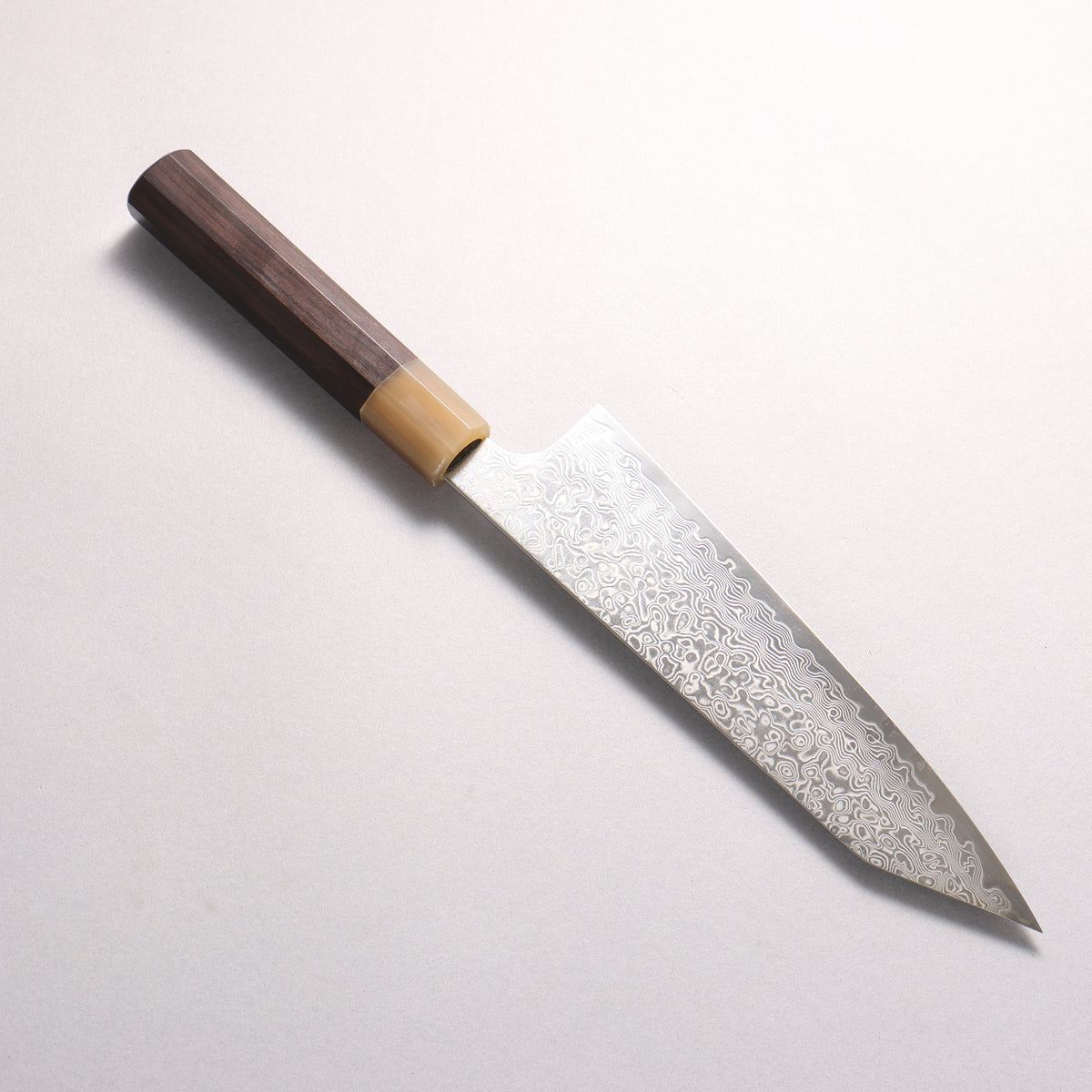 Hiroshi Suzuki ZDP189 Mirrored Finish Damascus Bunka 195mm Ebony Wood (ferrule: White Water Buffalo Horn) Handle