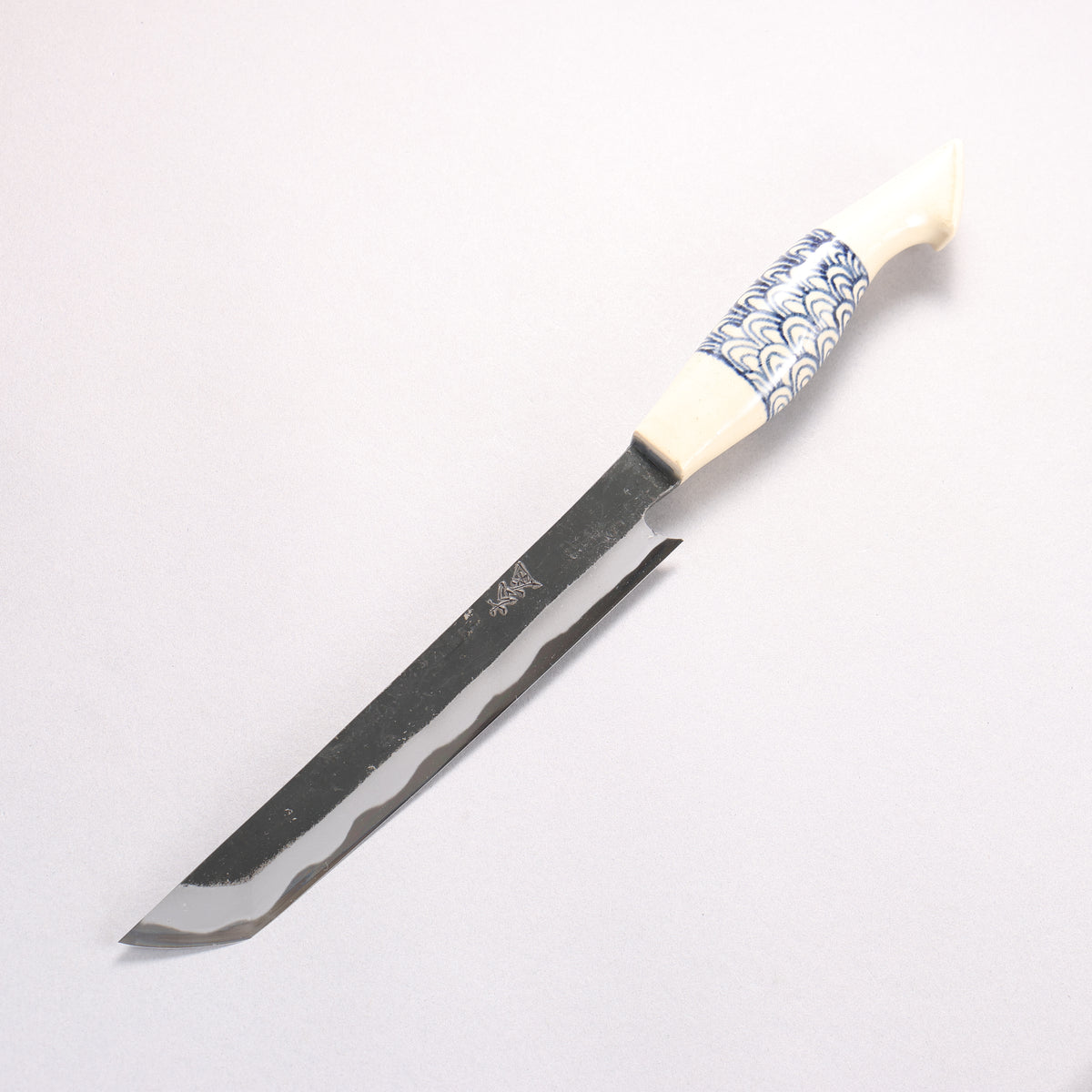 Yuma Oba Blue Steel No.2 Black Finished Sakimaru Sujihiki 180mm Ceramic Handle