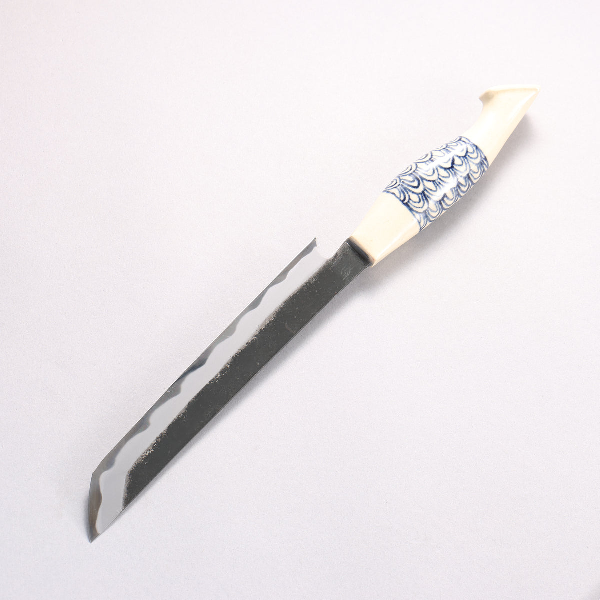 Yuma Oba Blue Steel No.2 Black Finished Sakimaru Sujihiki 180mm Ceramic Handle