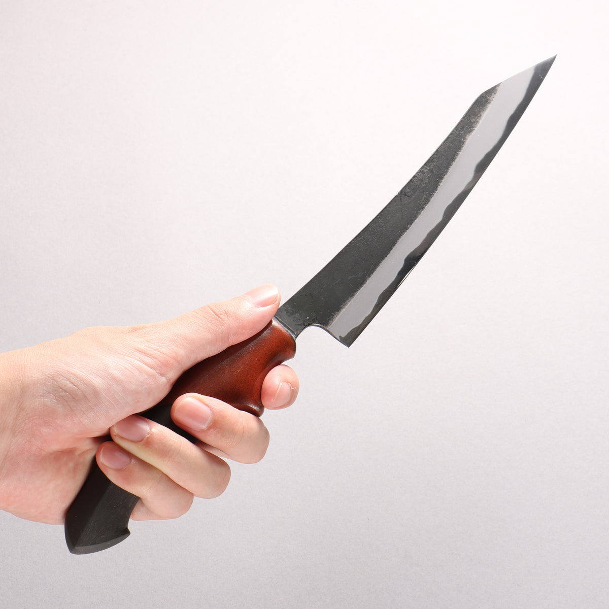 Yuma Oba Blue Steel No.2 Black Finished Kiritsuke Sujihiki 180mm Ceramic Handle