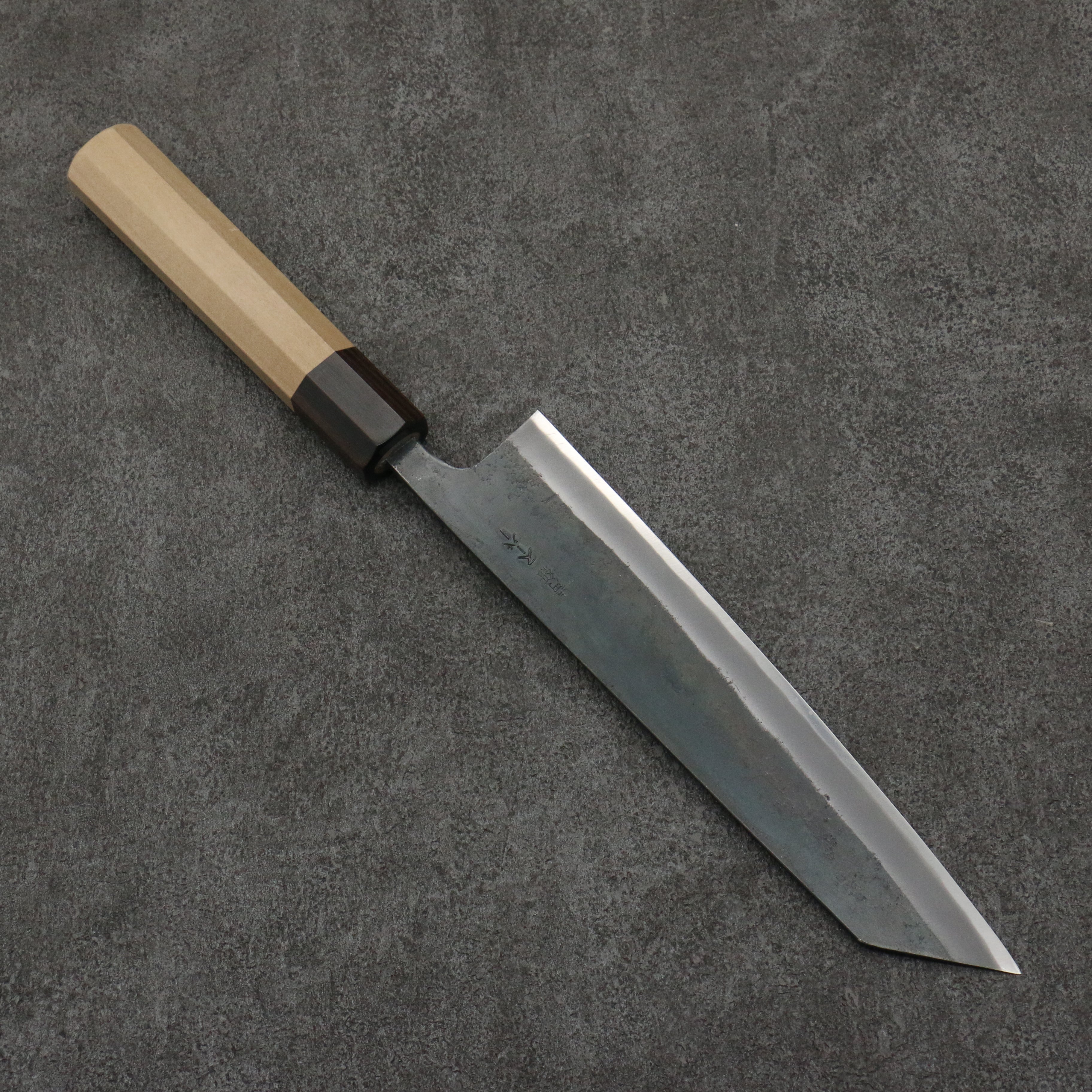 Seisuke Blue Super Black Finished Kiritsuke Gyuto  210mm Magnolia (Ferrule: Ebony) Handle - Japanny - Best Japanese Knife
