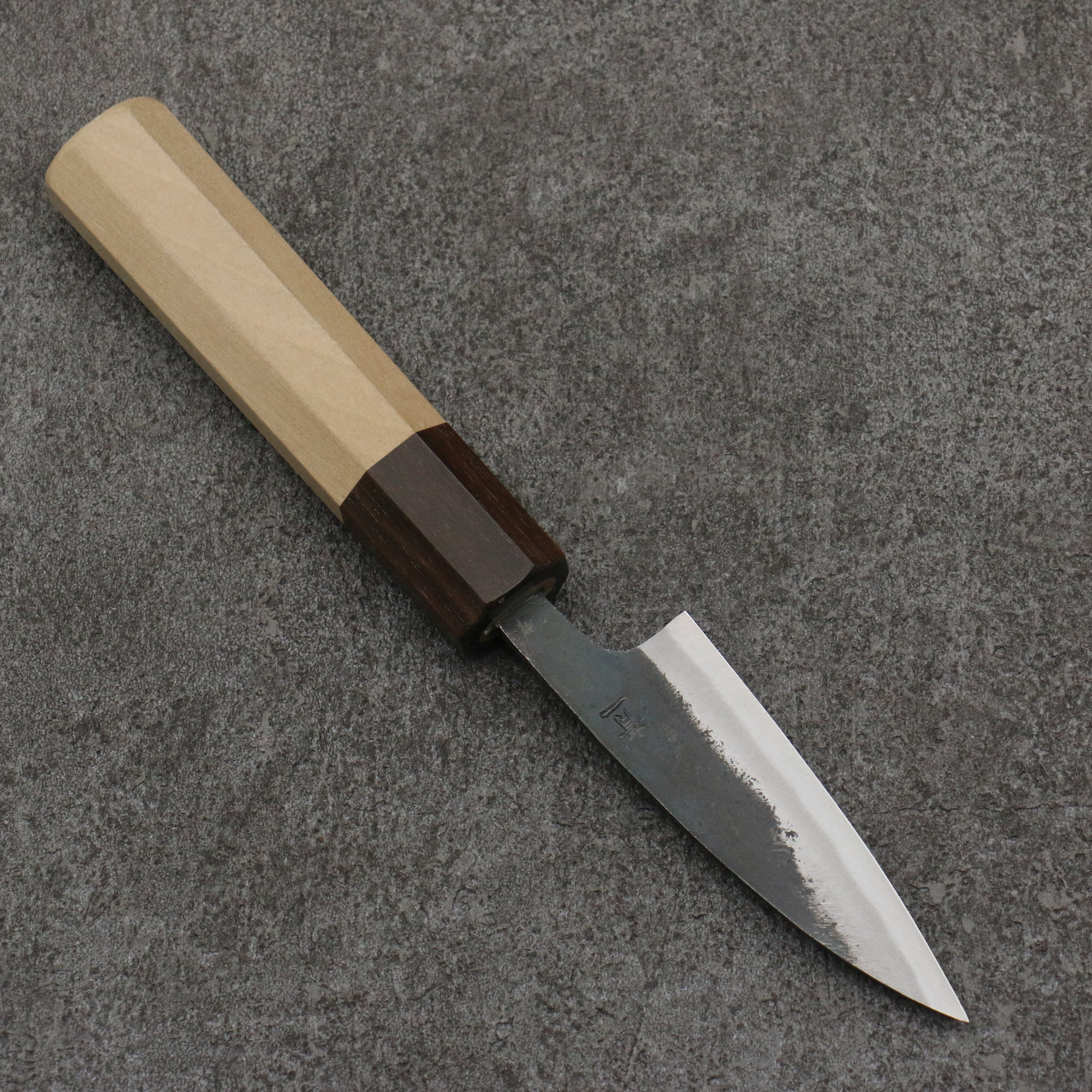 Seisuke Blue Steel No.1 Black Finished Paring  75mm Magnolia (Ferrule: Ebony) Handle - Japanny - Best Japanese Knife