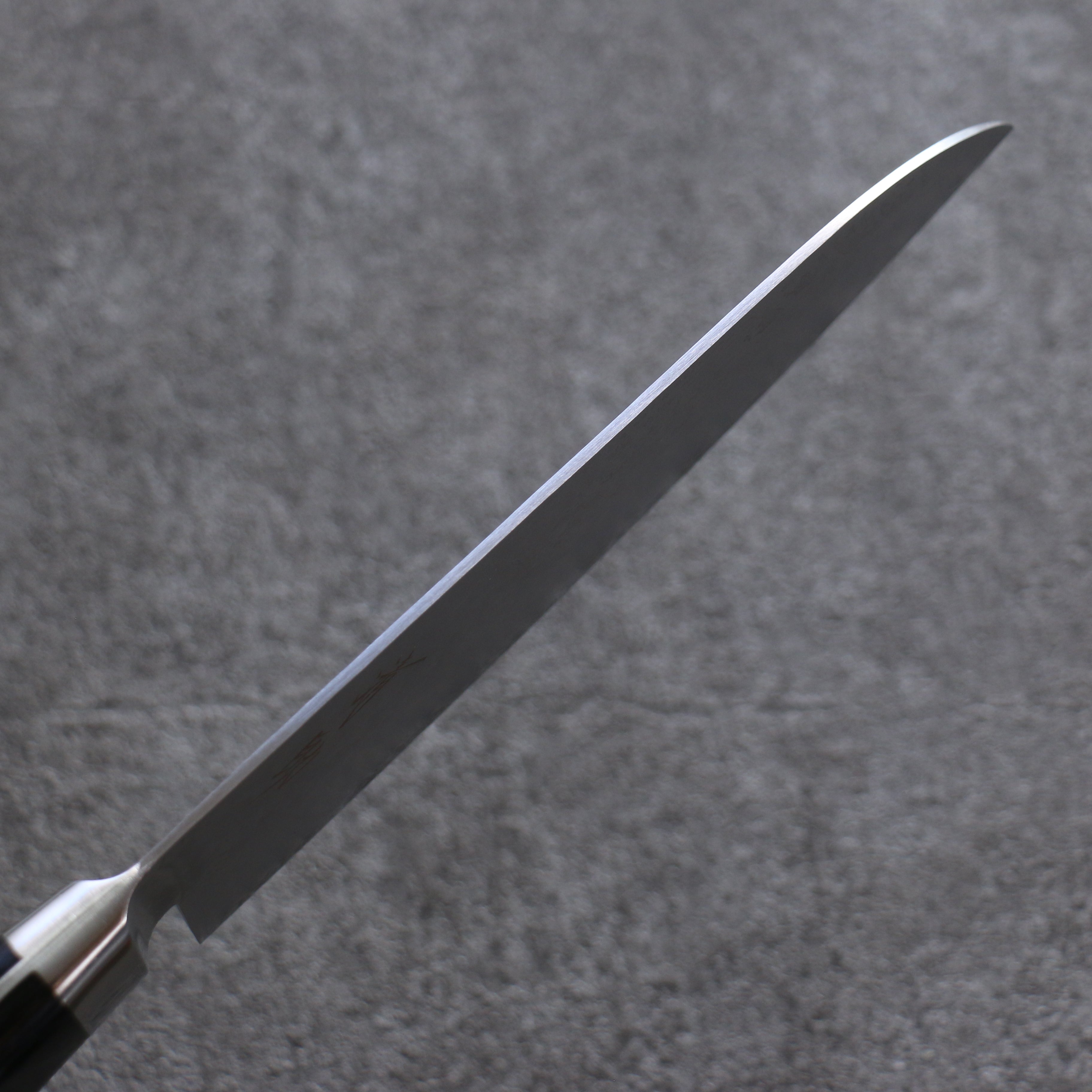 Seisuke VG5 Hammered Kasumitogi Santoku 160mm Black Pakka wood Handle - Japanny - Best Japanese Knife