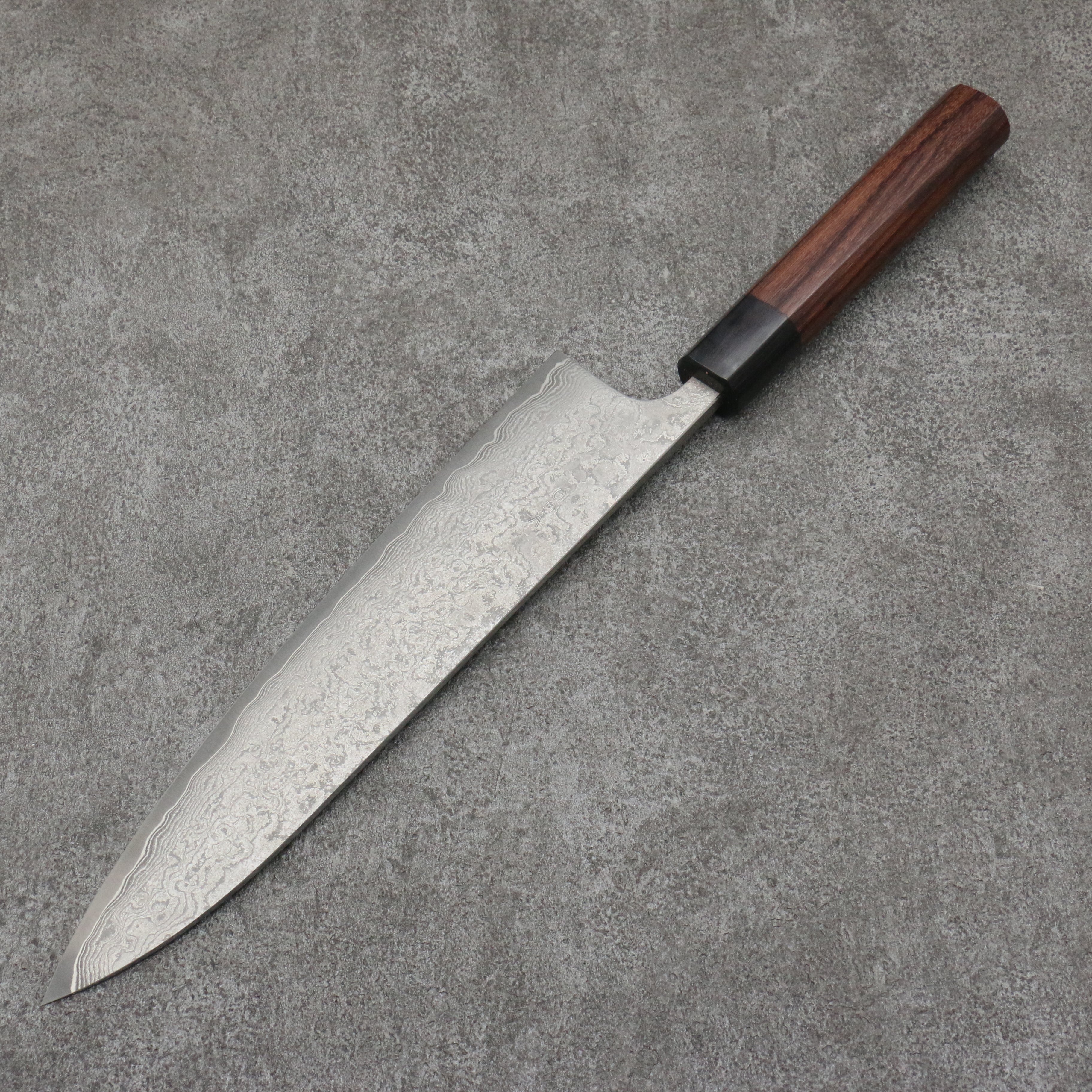 Nao Yamamoto VG10 Black Damascus Gyuto 240mm Shitan Handle - Japanny - Best Japanese Knife