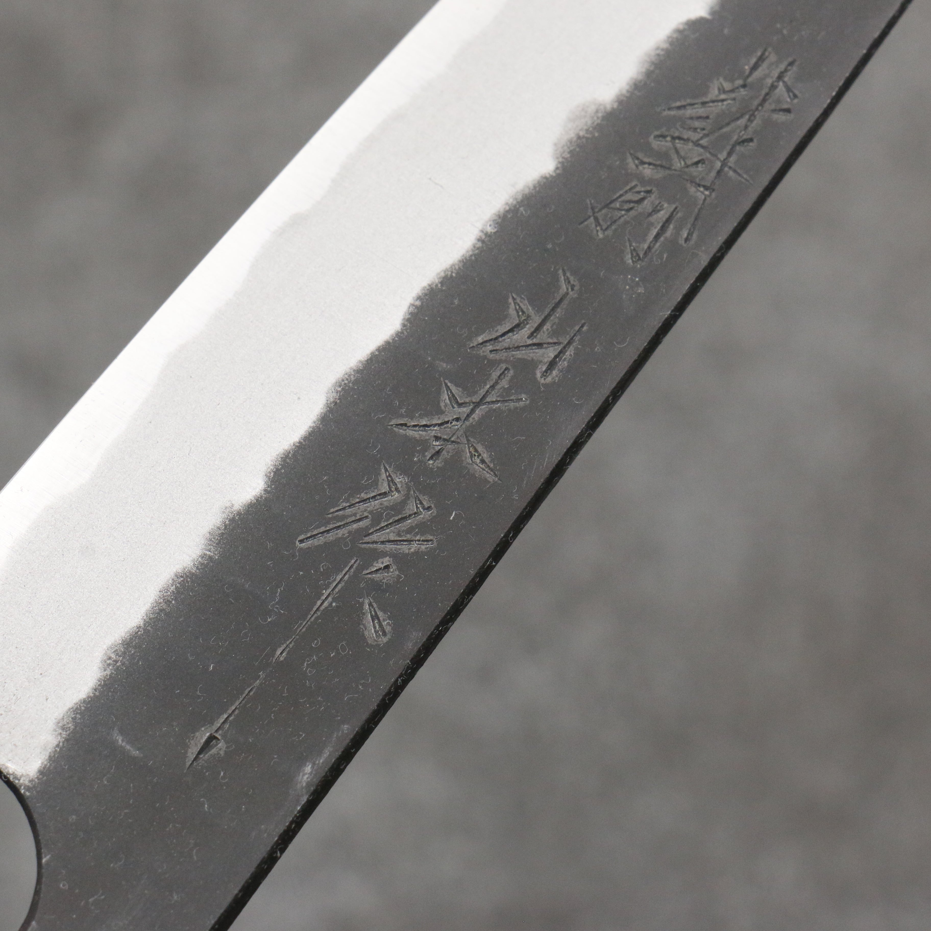 Nao Yamamoto Blue Steel Kurouchi Petty-Utility 135mm Shitan (ferrule: Red Pakka wood) Handle - Japanny - Best Japanese Knife