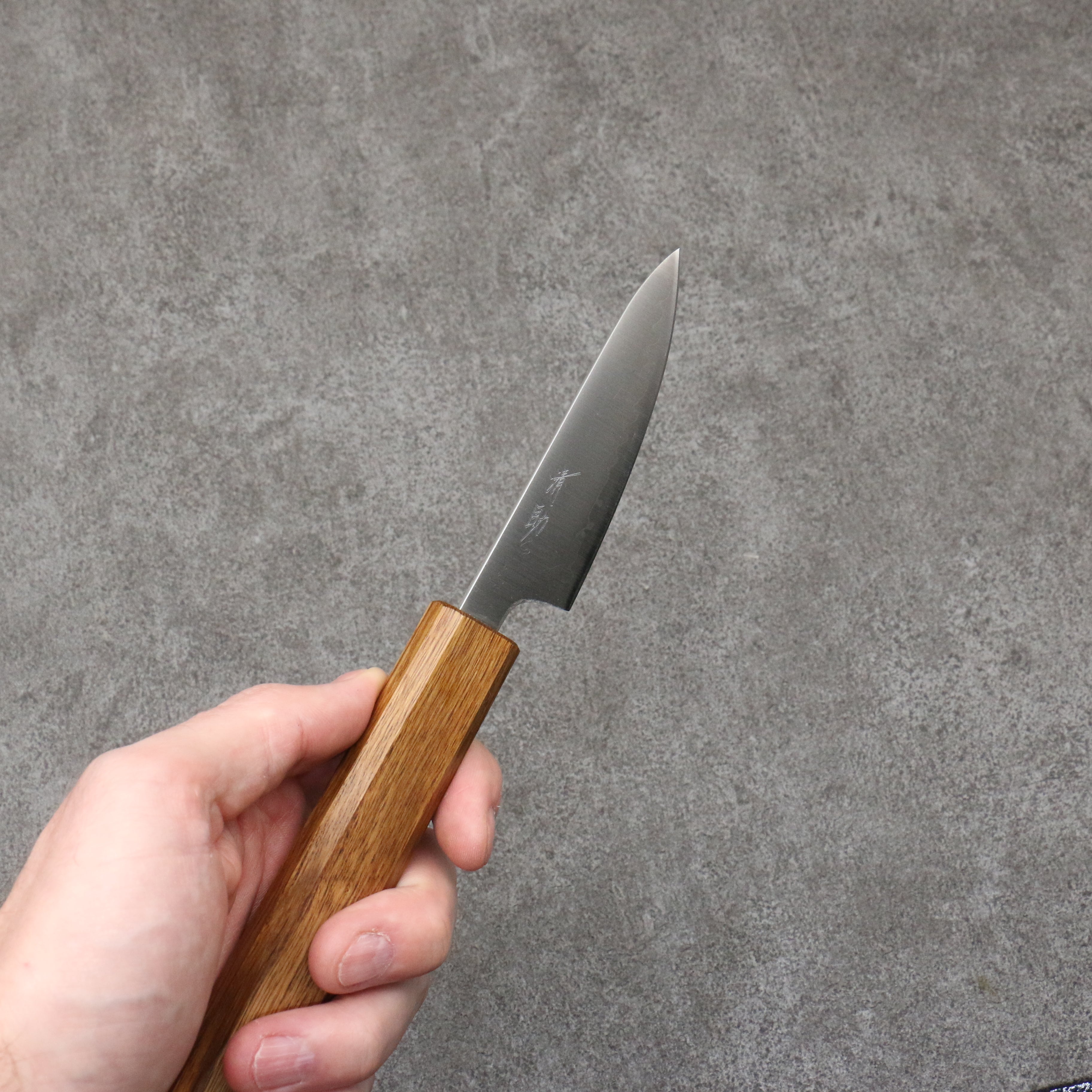 Seisuke Silver Steel No.3 Migaki Polish Finish Paring  80mm White Oak Handle - Japanny - Best Japanese Knife