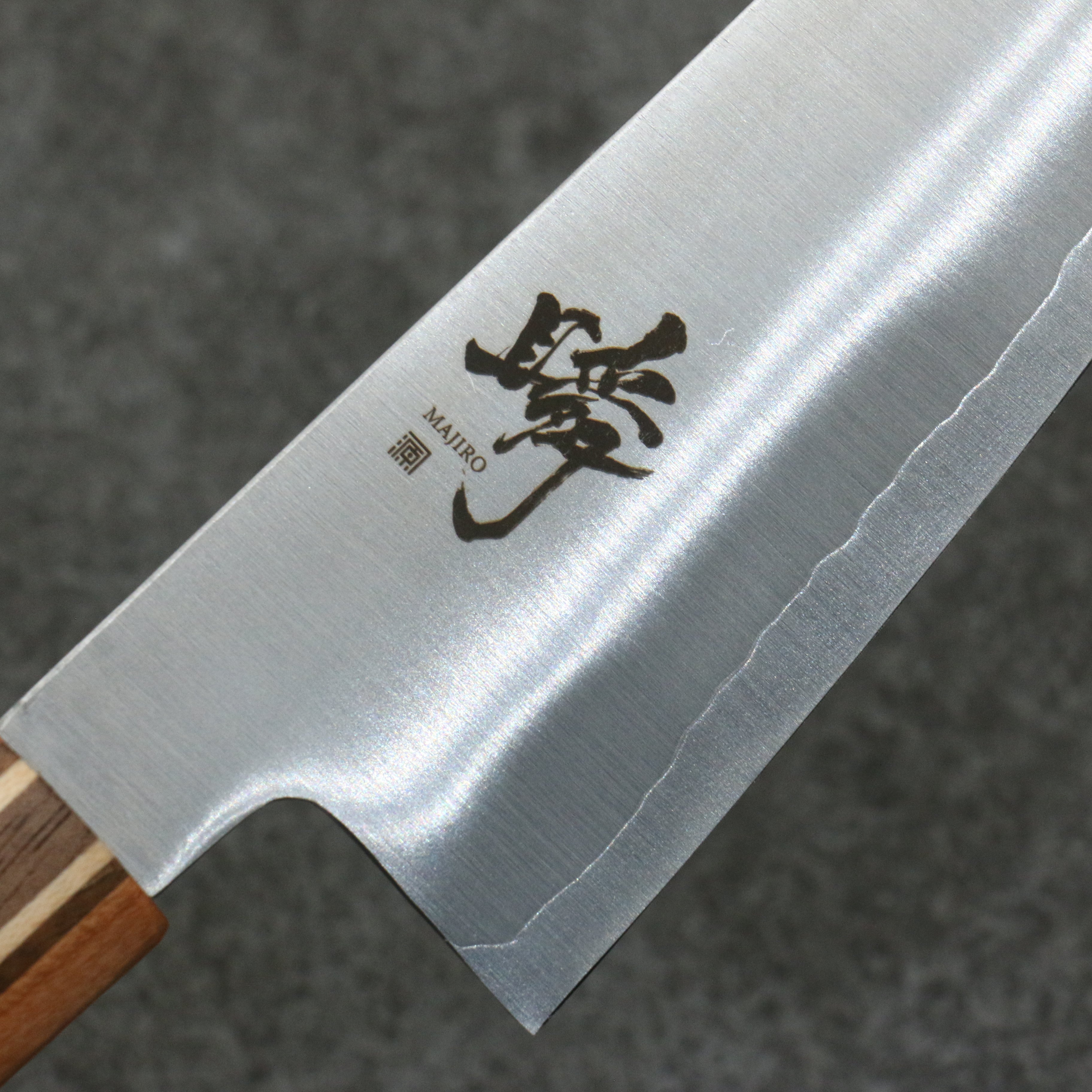 Shigeki Tanaka Majiro Silver Steel No.3 Santoku  165mm Maple, Cherry, Walnut Handle - Japanny - Best Japanese Knife