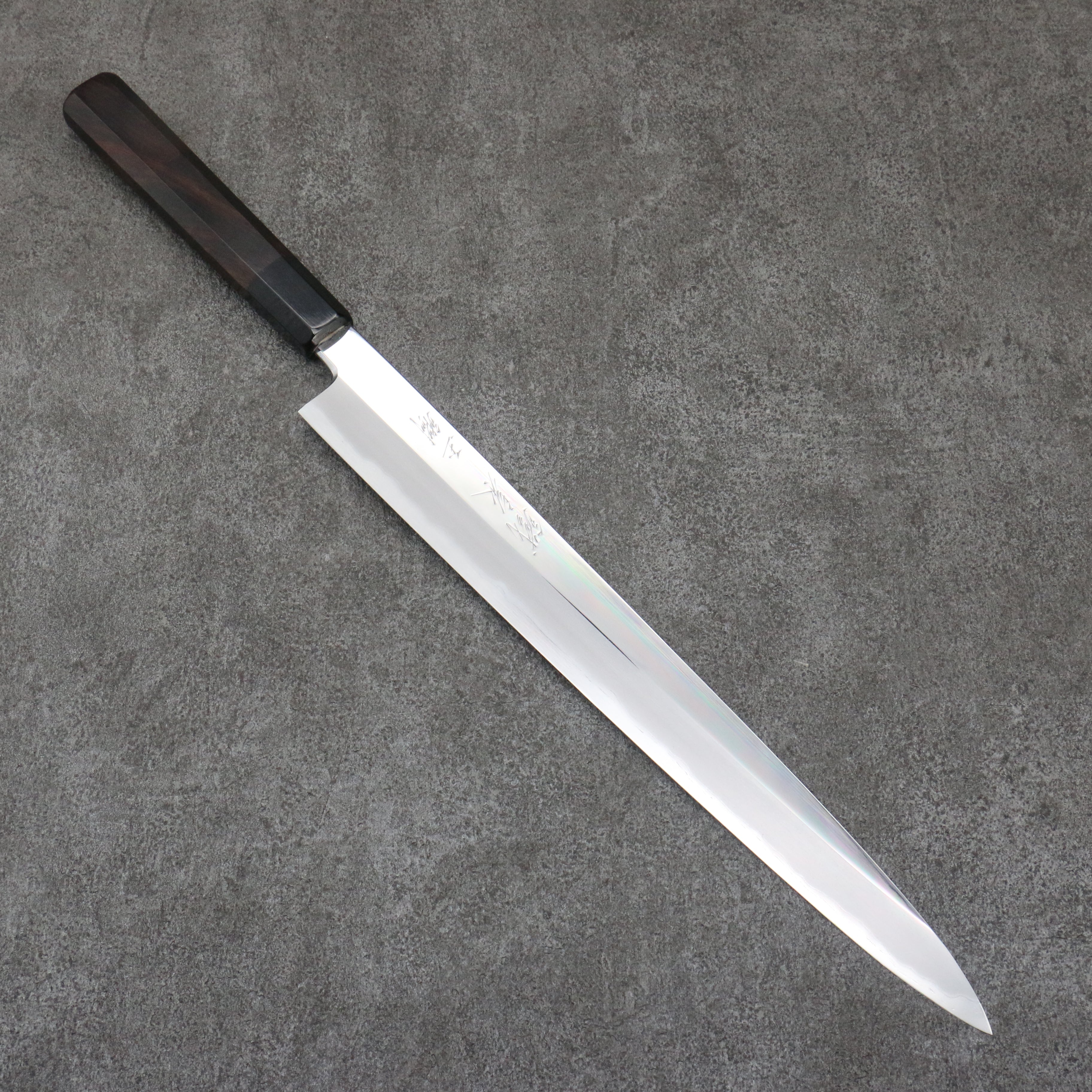 Tessen by Tanaka Tamahagane Yanagiba  315mm Ebony Wood Handle with Sheath - Japanny - Best Japanese Knife