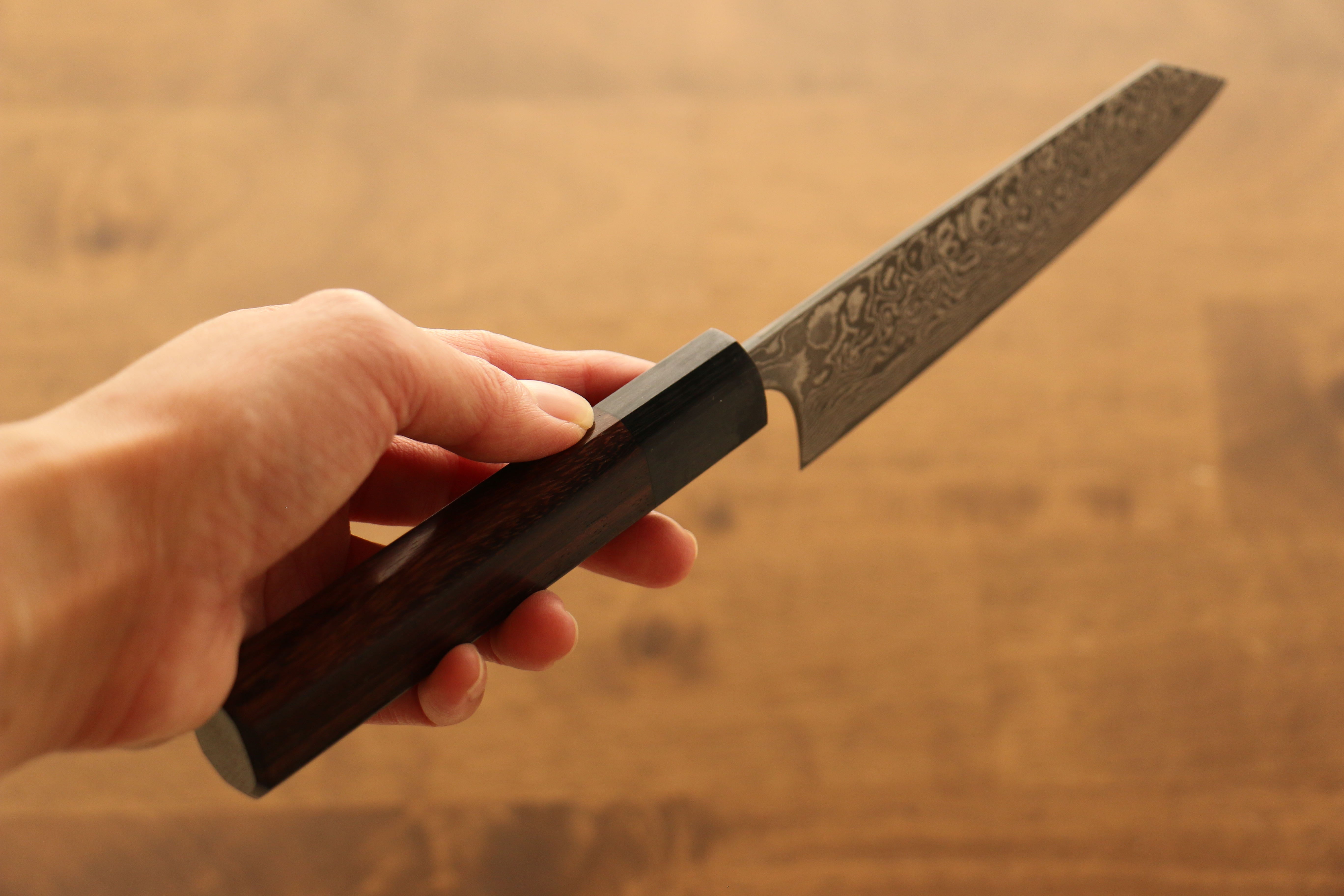 Masakage Kumo VG10 Damascus Small Bunka 120mm Shitan Handle - Japanny - Best Japanese Knife