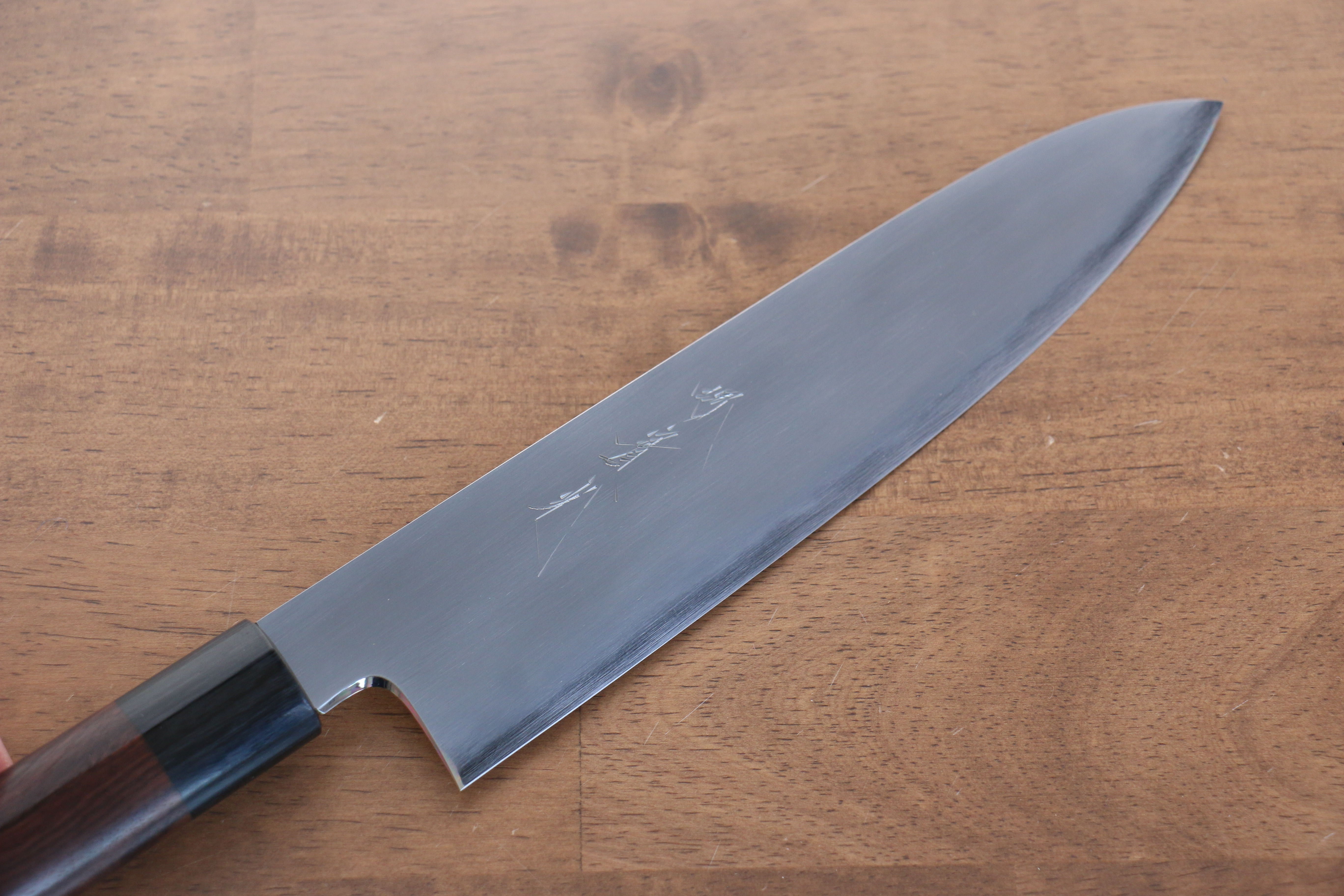 Jikko White Steel No.2 Gyuto  210mm Shitan Handle - Japanny - Best Japanese Knife