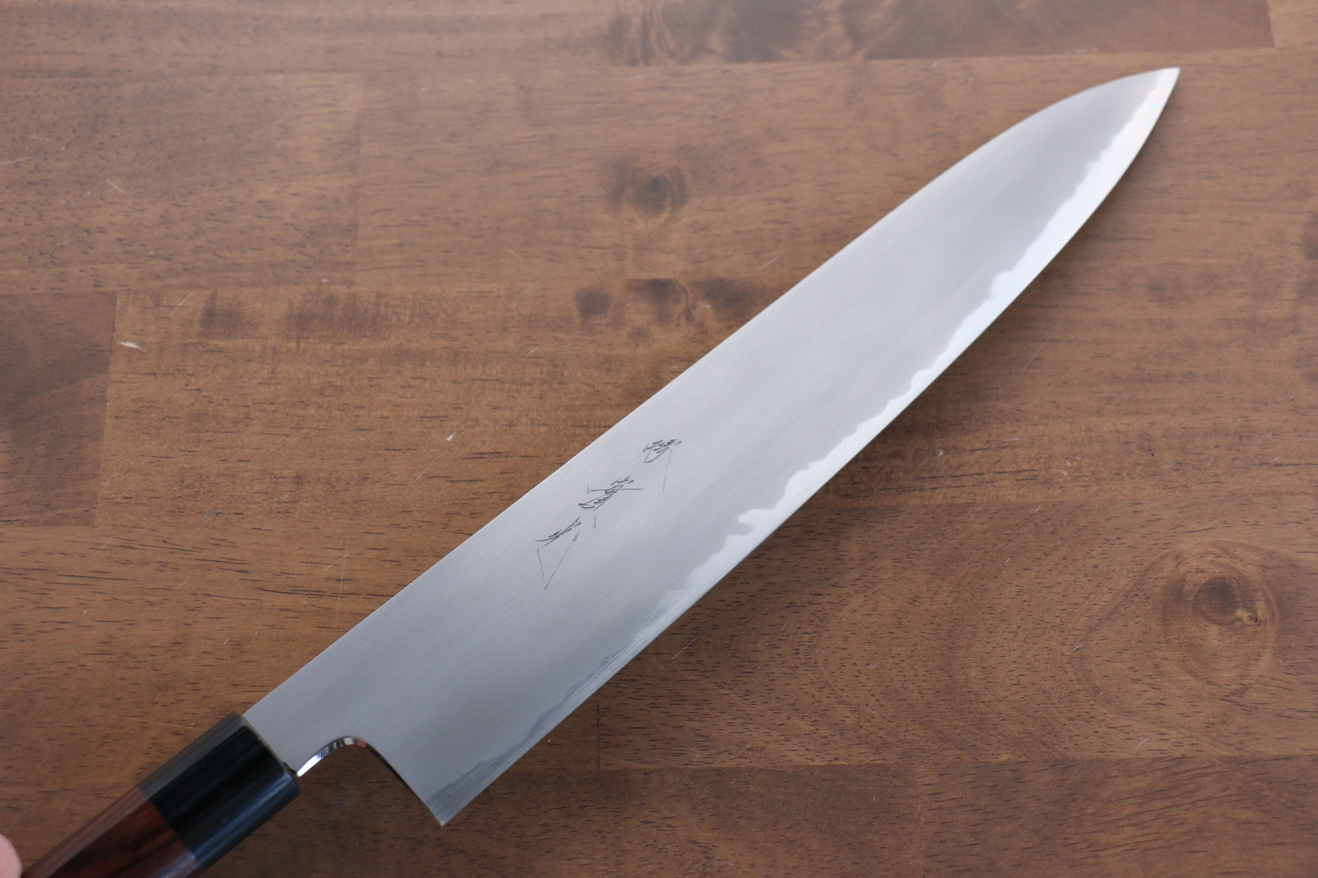 Jikko White Steel No.2 Gyuto  300mm Shitan Handle - Japanny - Best Japanese Knife