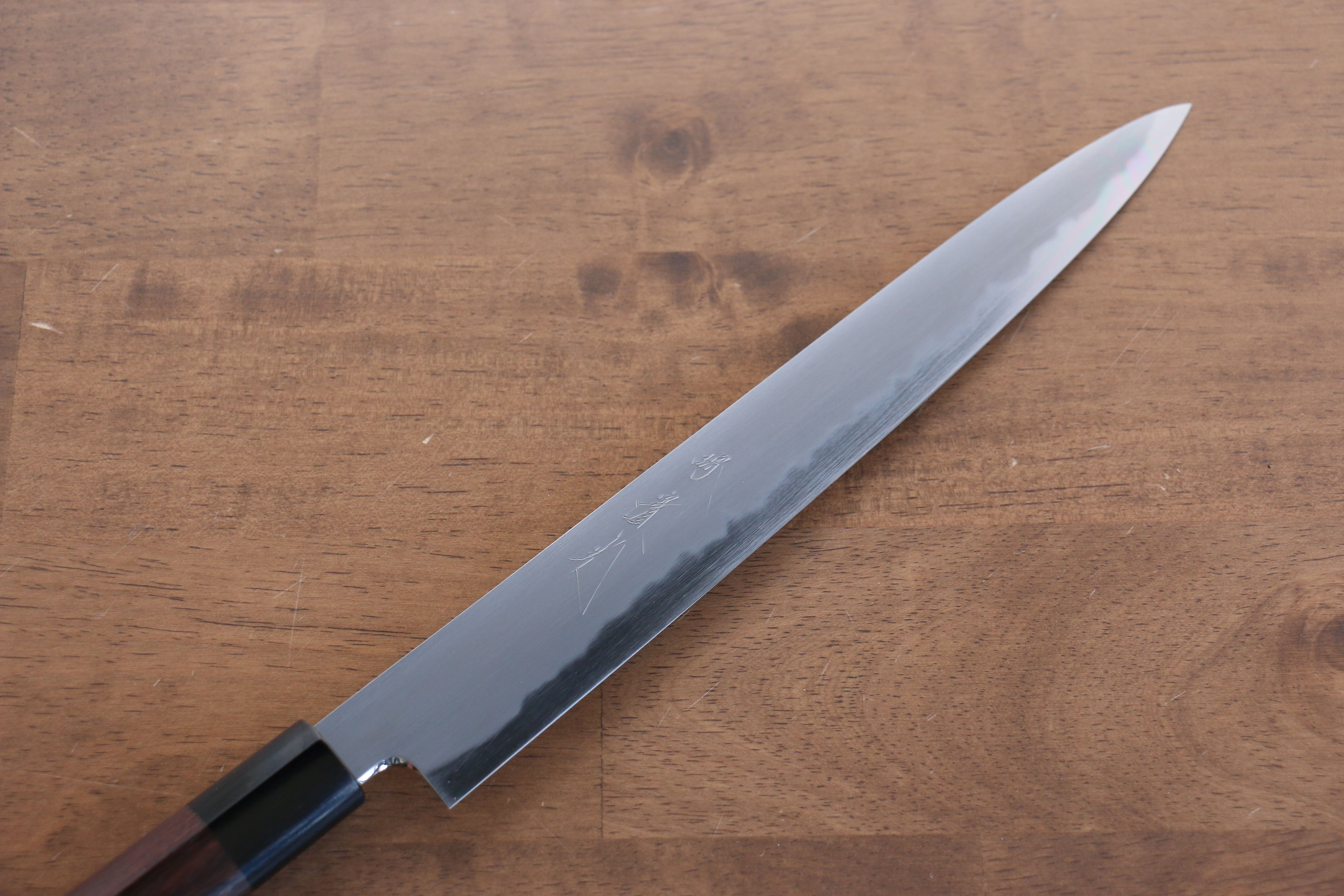 Jikko White Steel No.2 Sujihiki  240mm Shitan Handle - Japanny - Best Japanese Knife