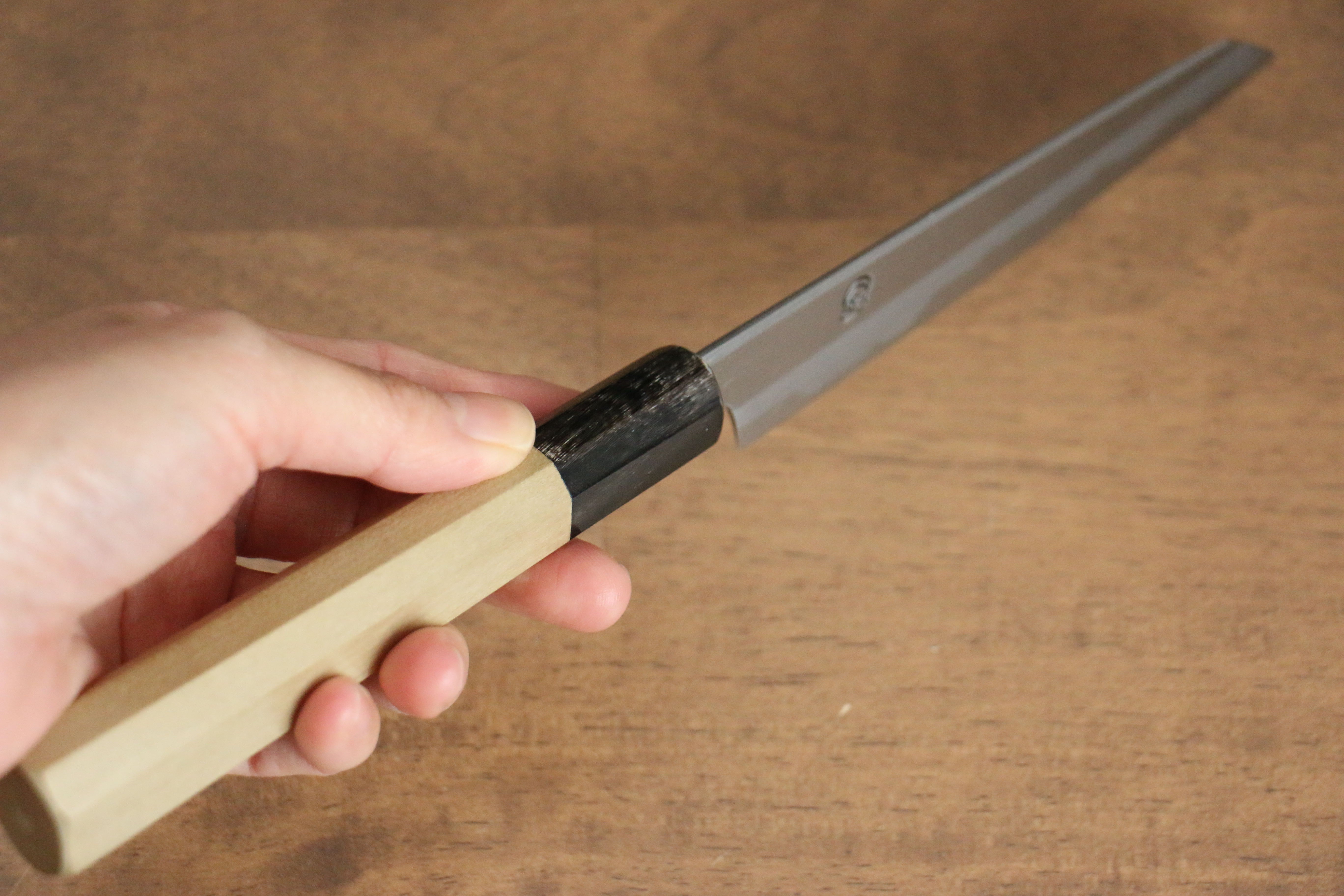 Kikuzuki White Steel No.2 Kasumitogi Kiritsuke Petty-Utility 135mm Magnolia Handle - Japanny - Best Japanese Knife