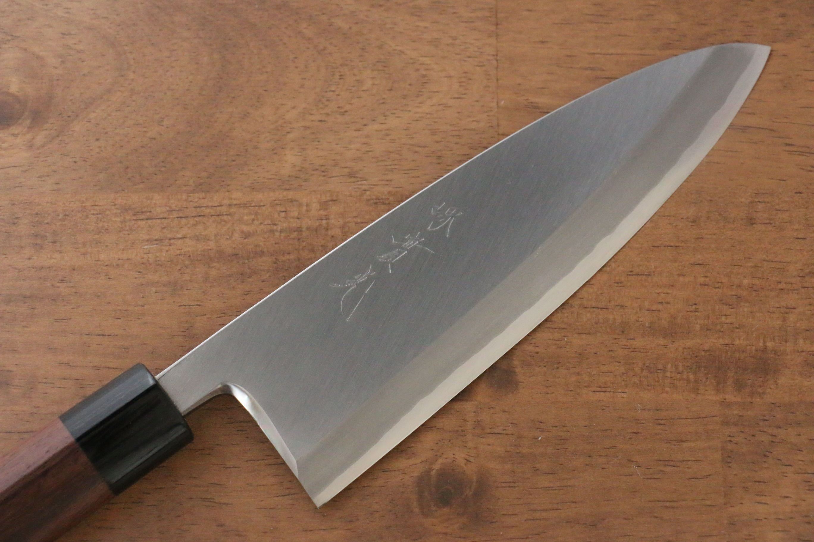 Jikko Silver Steel No.3 Deba  195mm Shitan Handle - Japanny - Best Japanese Knife