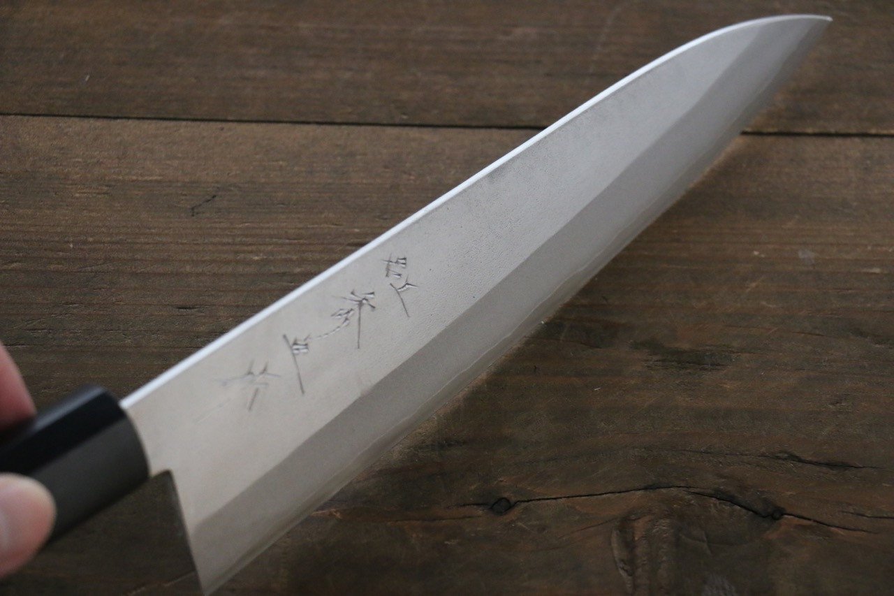 Shigeki Tanaka Silver Steel No.3 Nashiji Gyuto  210mm Walnut Handle - Japanny - Best Japanese Knife