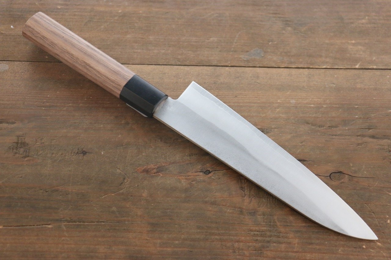 Shigeki Tanaka Silver Steel No.3 Nashiji Gyuto  180mm Walnut Handle - Japanny - Best Japanese Knife