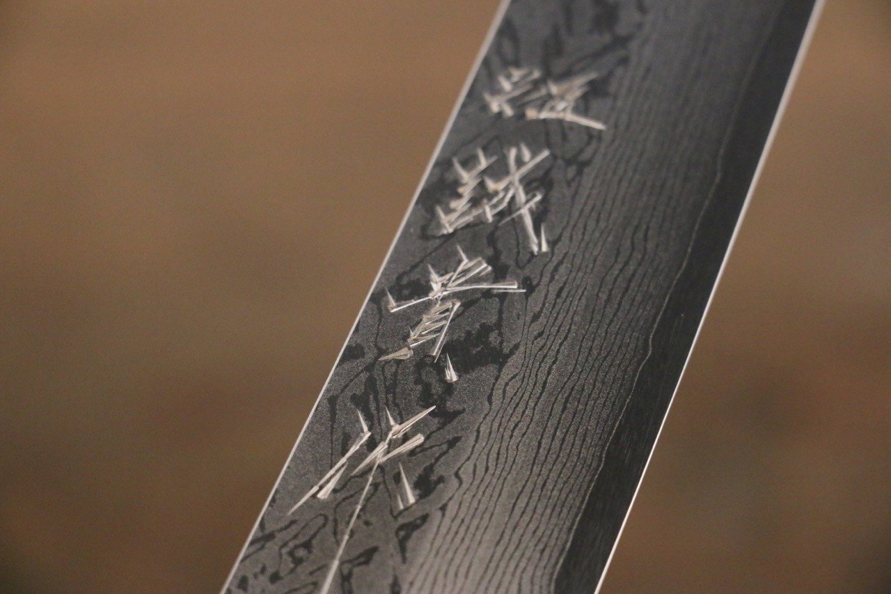 Shigeki Tanaka VG10 Damascus Sakimaru Takohiki 300mm Walnut Handle - Japanny - Best Japanese Knife