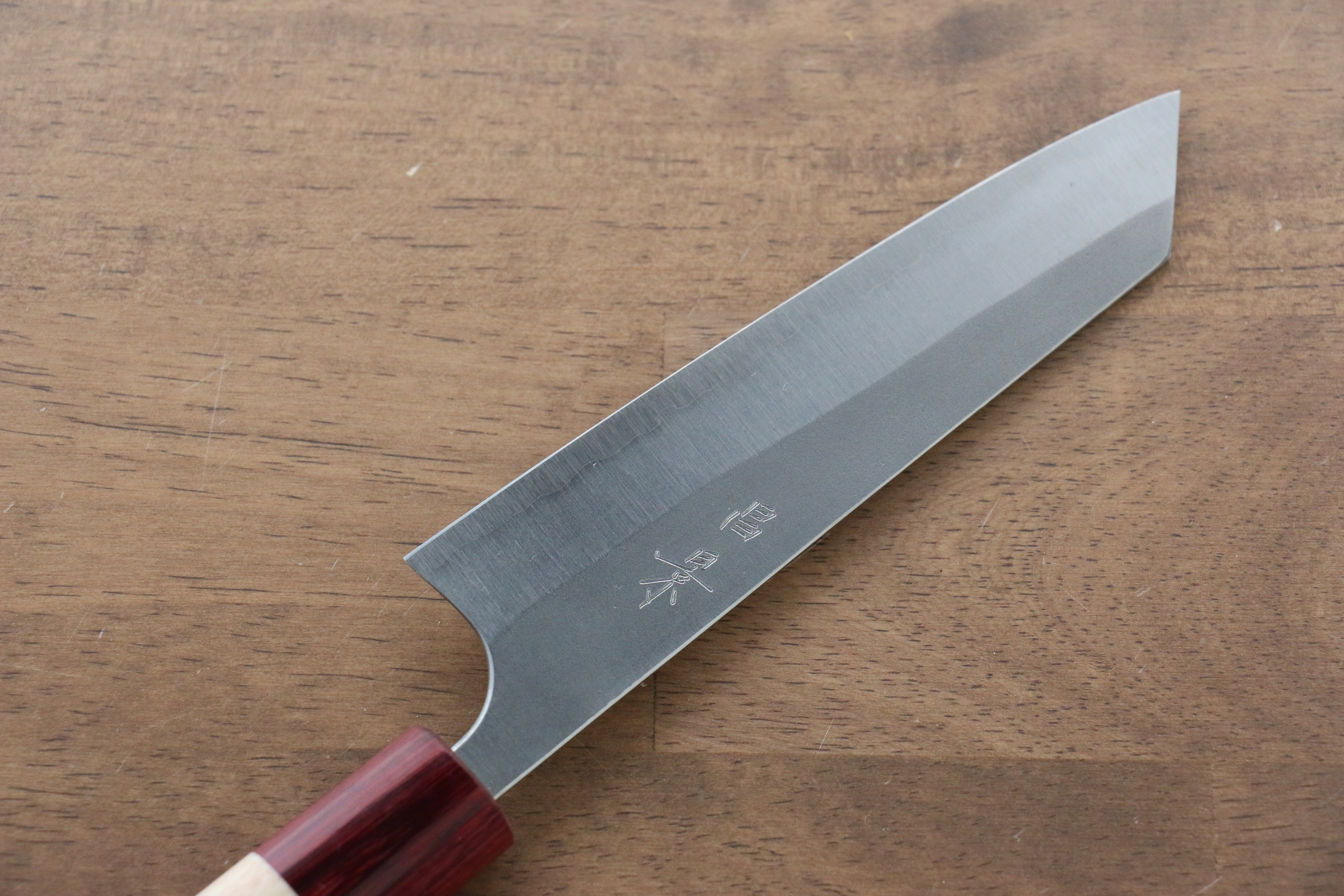 Masakage Yuki White Steel No.2 Nashiji Small Bunka 130mm Magnolia Handle - Japanny - Best Japanese Knife