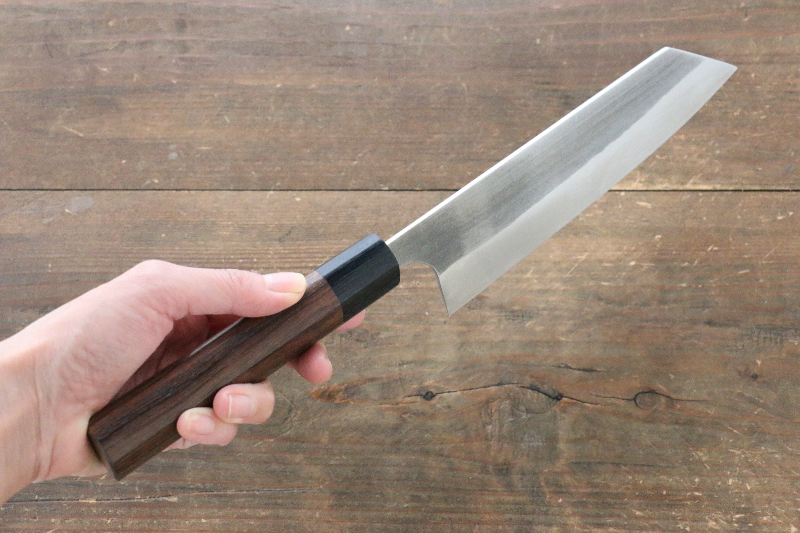 Shungo Ogata SG2 Kurouchi Black Finished Bunka 180mm Shitan Handle - Japanny - Best Japanese Knife