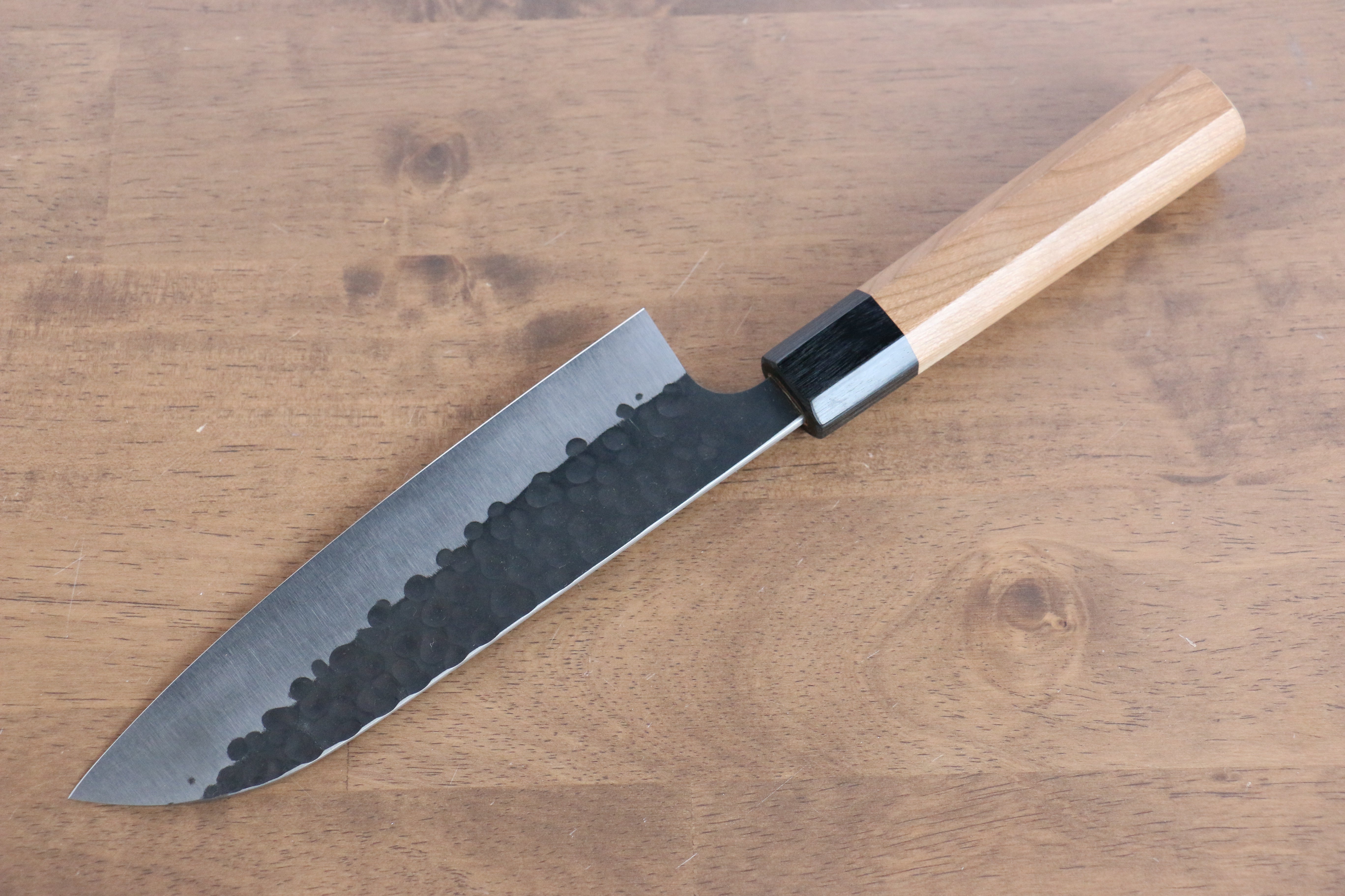 Masakage Koishi Blue Super Black Finished Santoku 165mm American Cherry Handle - Japanny - Best Japanese Knife