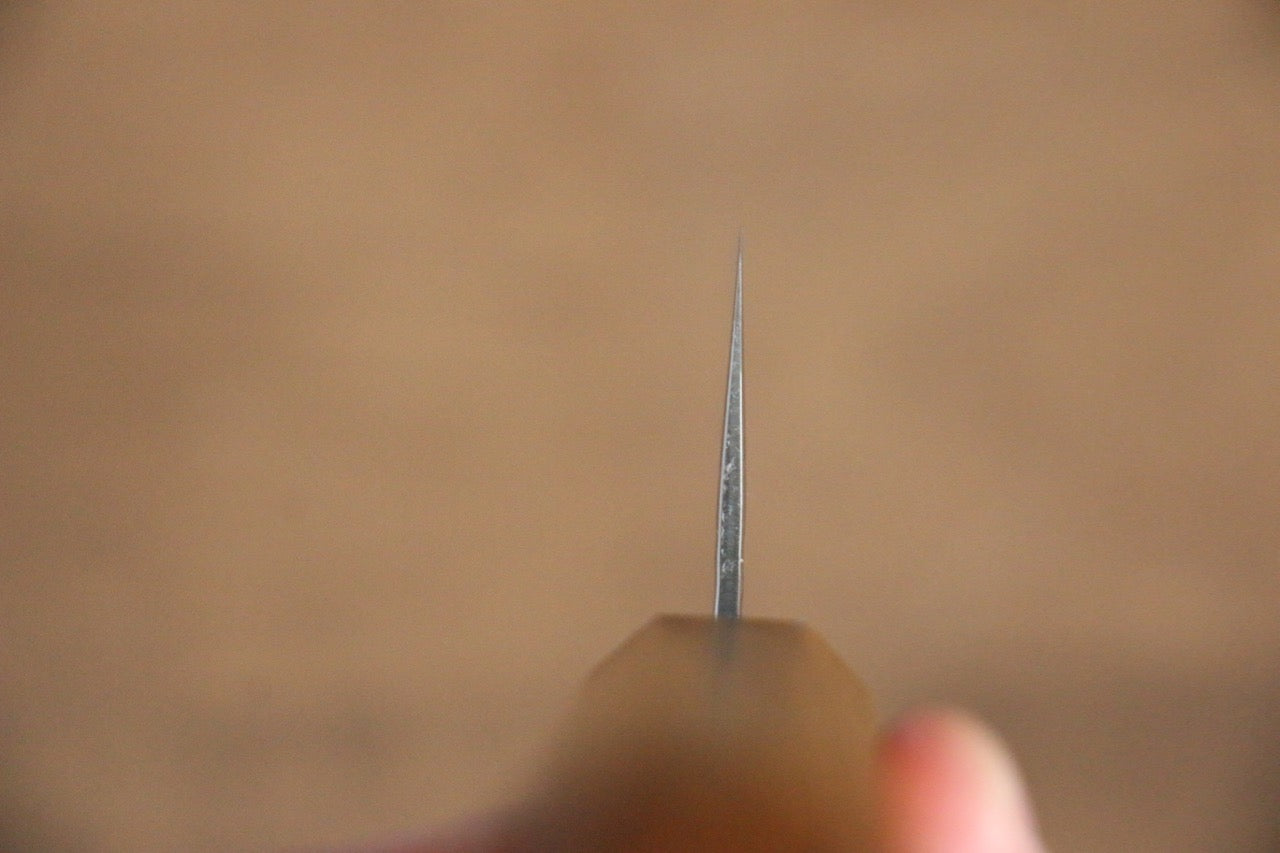 Seisuke Tsukikage AUS10 Migaki Finished Hammered Damascus Bunka 170mm Oak Handle - Japanny - Best Japanese Knife